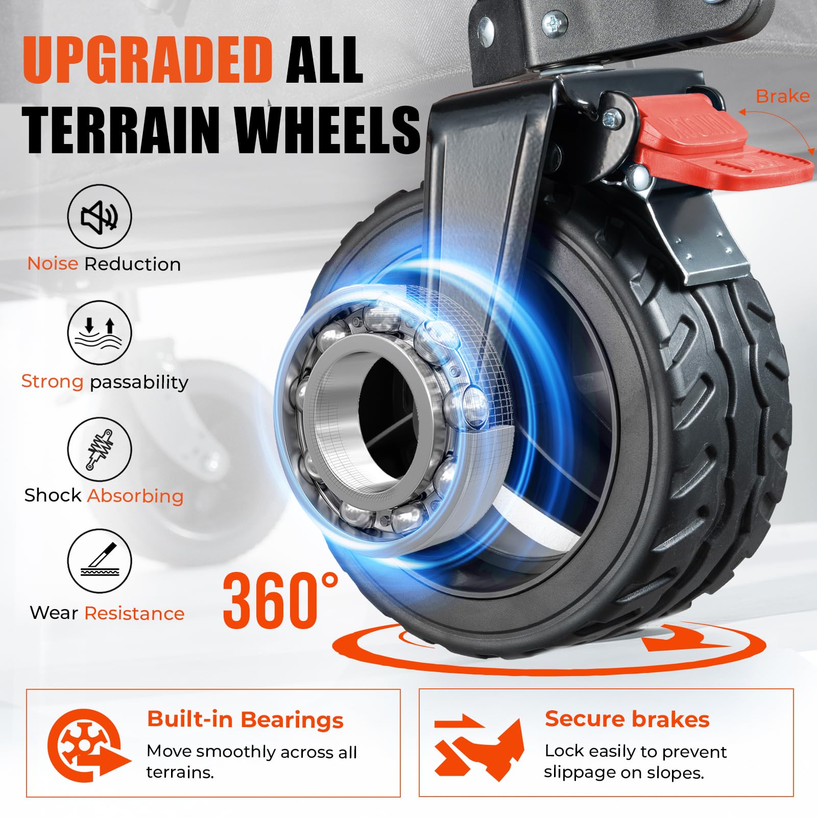 Carrello Da Giardino Relaxdays 200kg - Carretto A Mano Con Pneumatici Aria - Foto 11