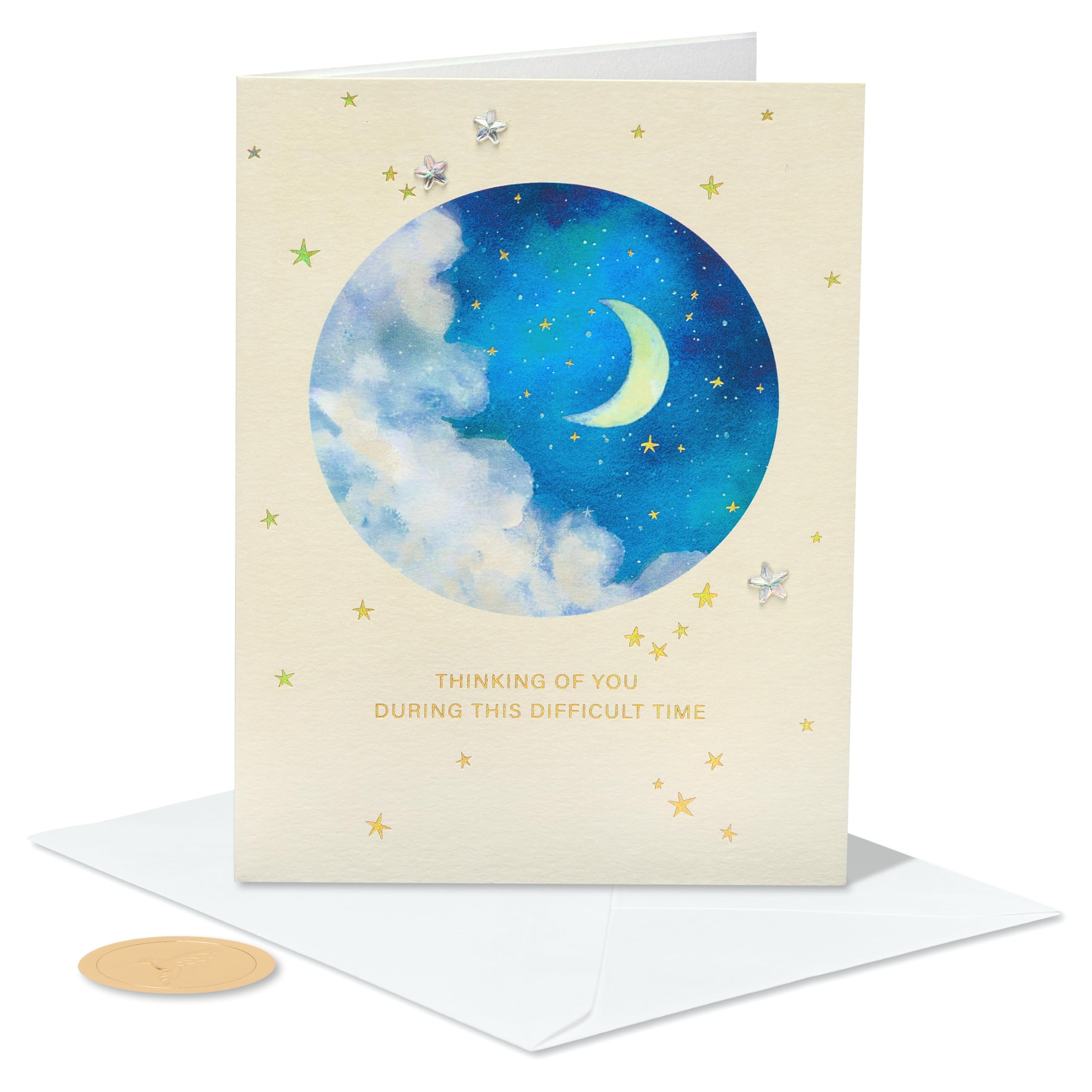 Papyrus Sympathy Card (Comfort in the Memories), FSC Night Sky, 4.5 inches x 6 inches - Image 4