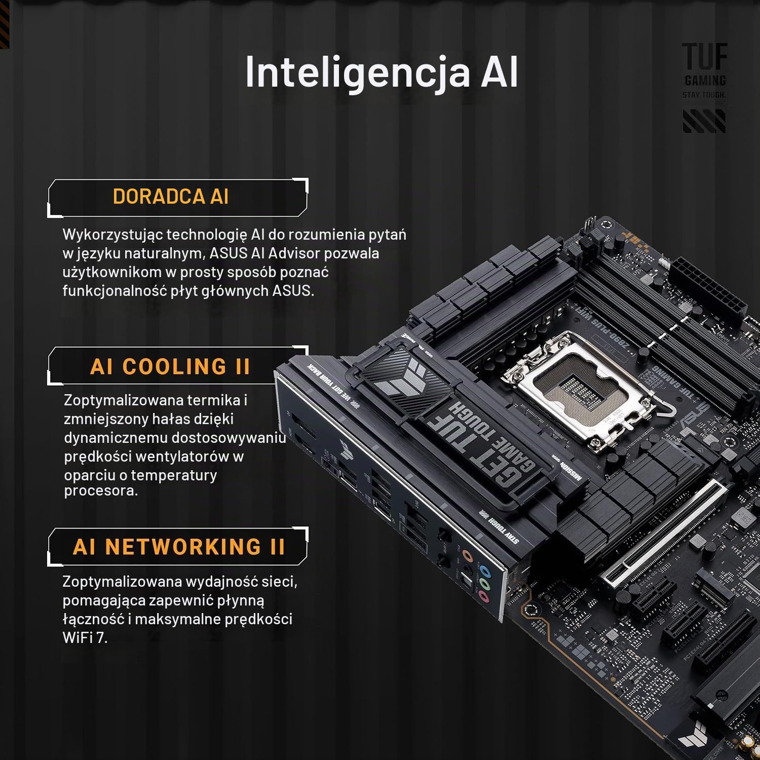 ASUS TUF GAMING Z890-PLUS WIFI Intel Z890 LGA 1851 (Socket V1) ATX