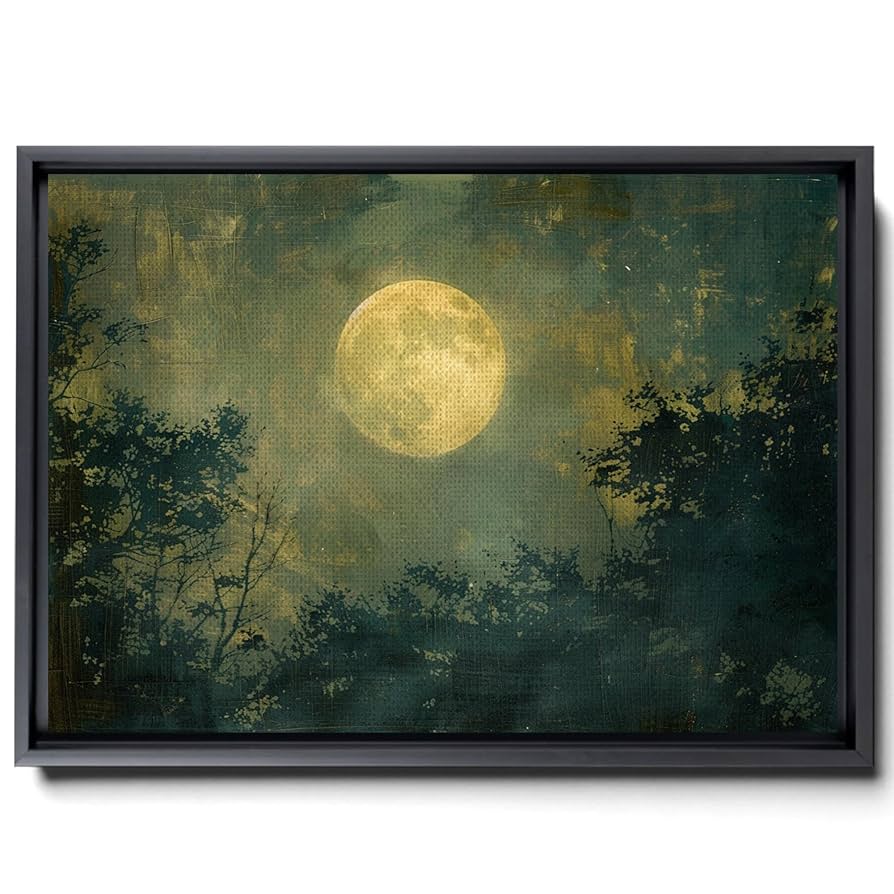 芸術写真 Nature Photograph Full Moon Art Print Super Moon PRINT - Full Moon Photo, Surreal Landscape Bare