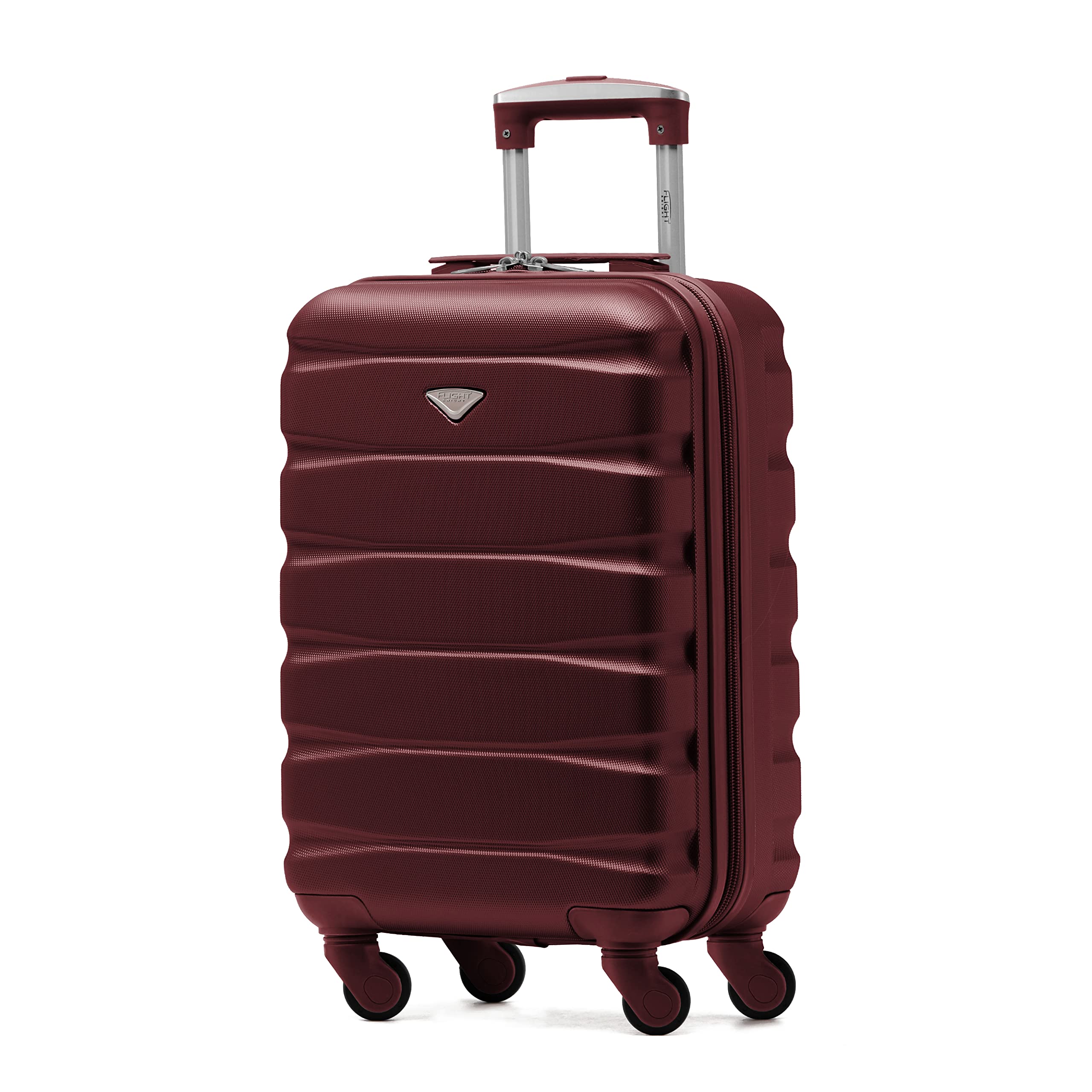 Flight KnightCabin Suitcase 55x35x20, Carry On for Over 100 Airlines Like Ryanair, EasyJet, British Airways, Virgin Atlantic Lightweight Small Durable Cabin Bag, ABS Hard Shell, Hand Luggage