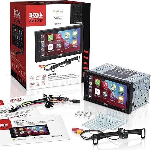 Miniatura 7 de BOSS Audio Systems Elite BV850ACP - Reproductor multimedia para automóvil con Apple CarPlay-Android Auto, doble Din, pantalla táctil capacitiva LCD