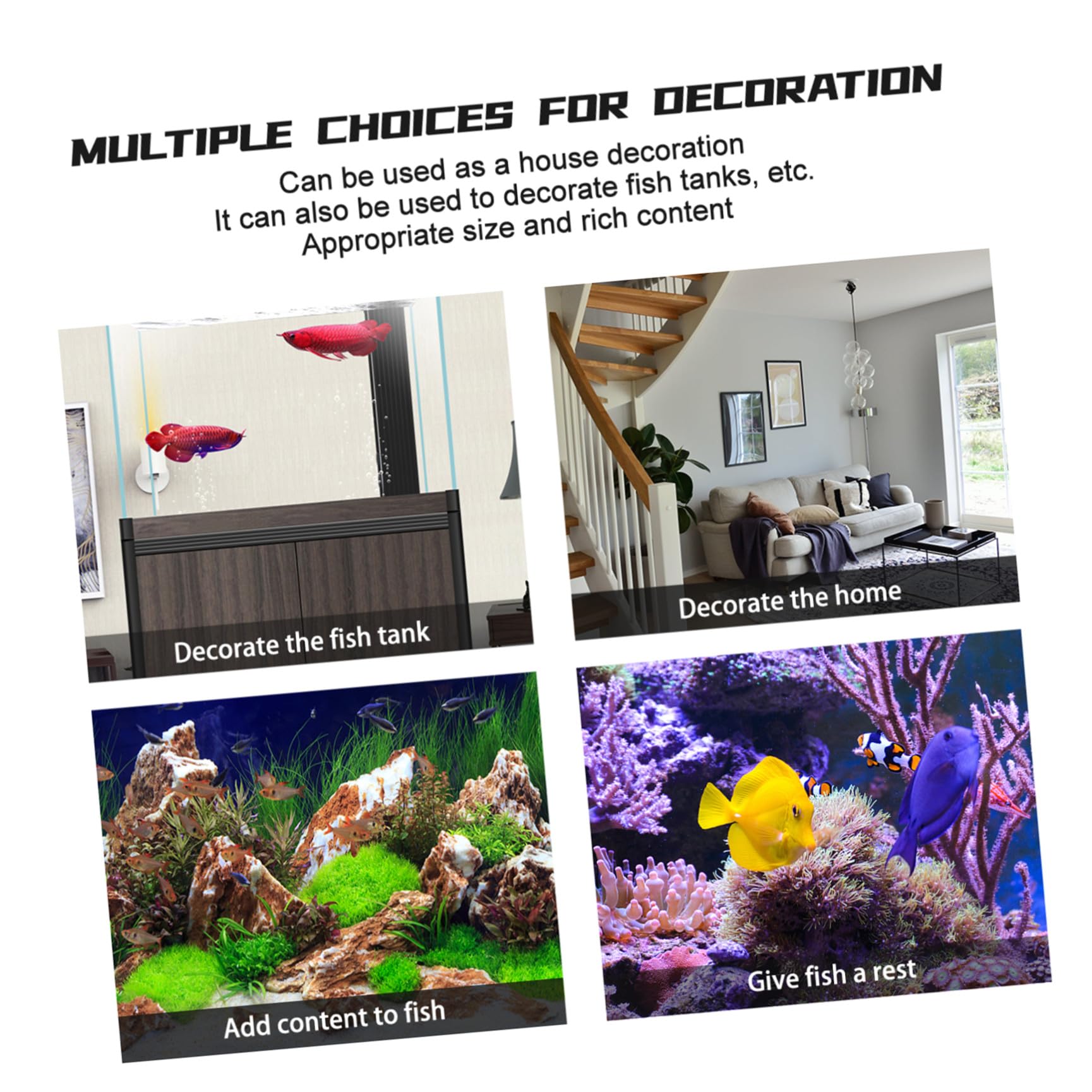 YARNOW 3 Pièces Décoration D'Aquarium Accessoires D'Aquarium Grottes Tortue Aquarium Paysage Ornement Aquarium Tube Aquarium Château Aquarium Air Aquarium Cachettes Piscine