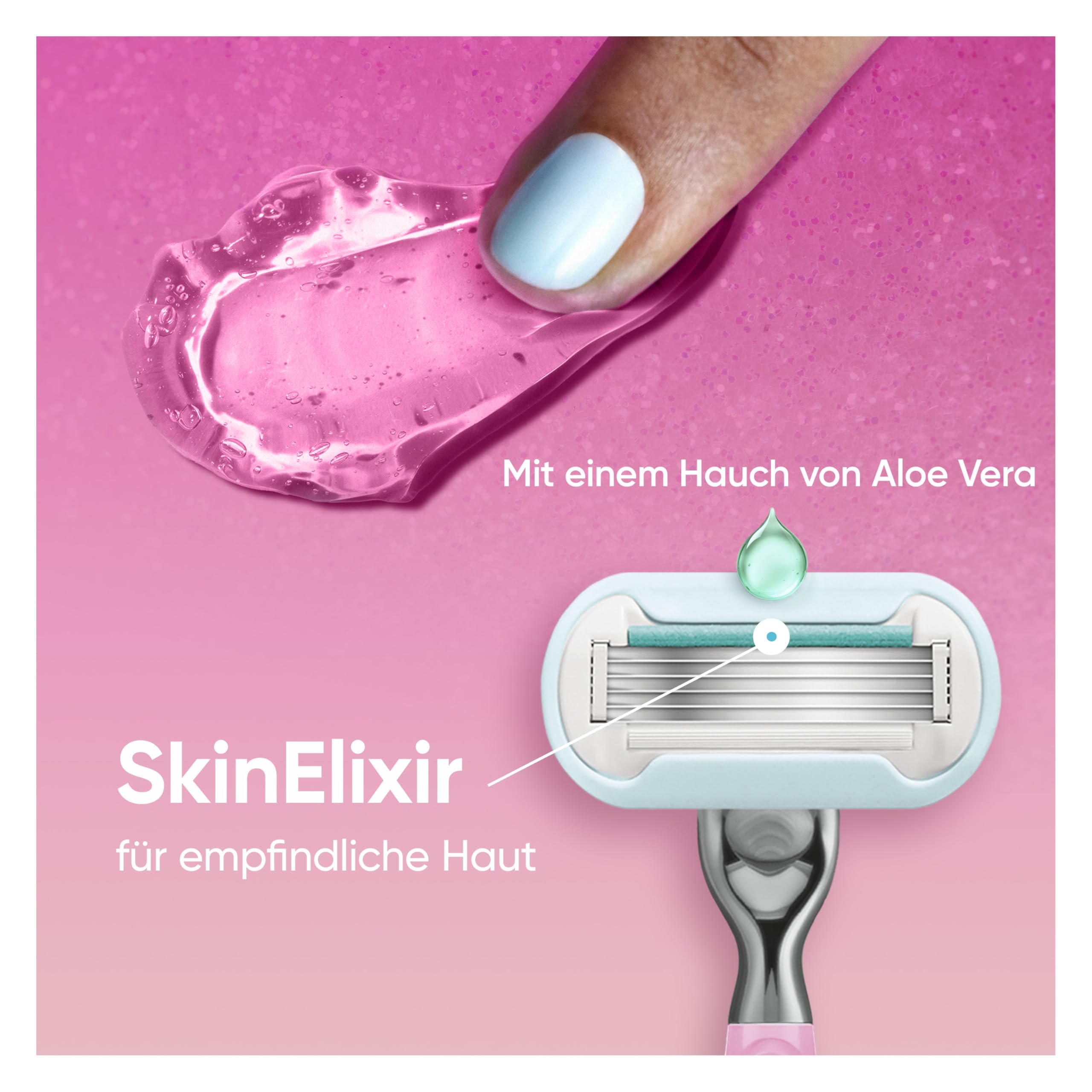 Gillette Venus Party Edition Rasierklingen Damen — 6 Original Ersatzklingen mit Einem Hauch von Aloe Vera für Damenrasierer, Nassrasierer für Frauen mit Sensibler Haut