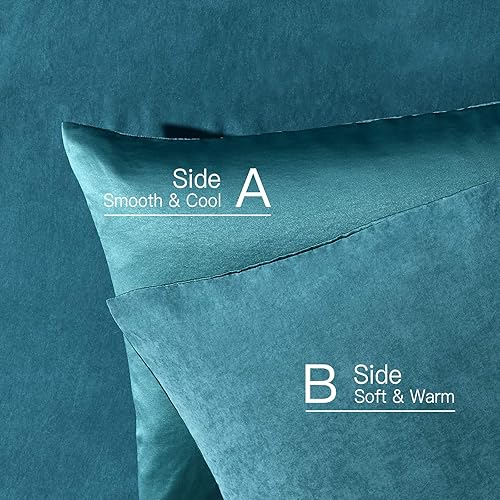 Miniatura 3 de COISINI Juego de 2 fundas de almohada refrescantes, transpirables, frescas, ultra suaves, material sedoso natural orgánico, absorbe la humedad