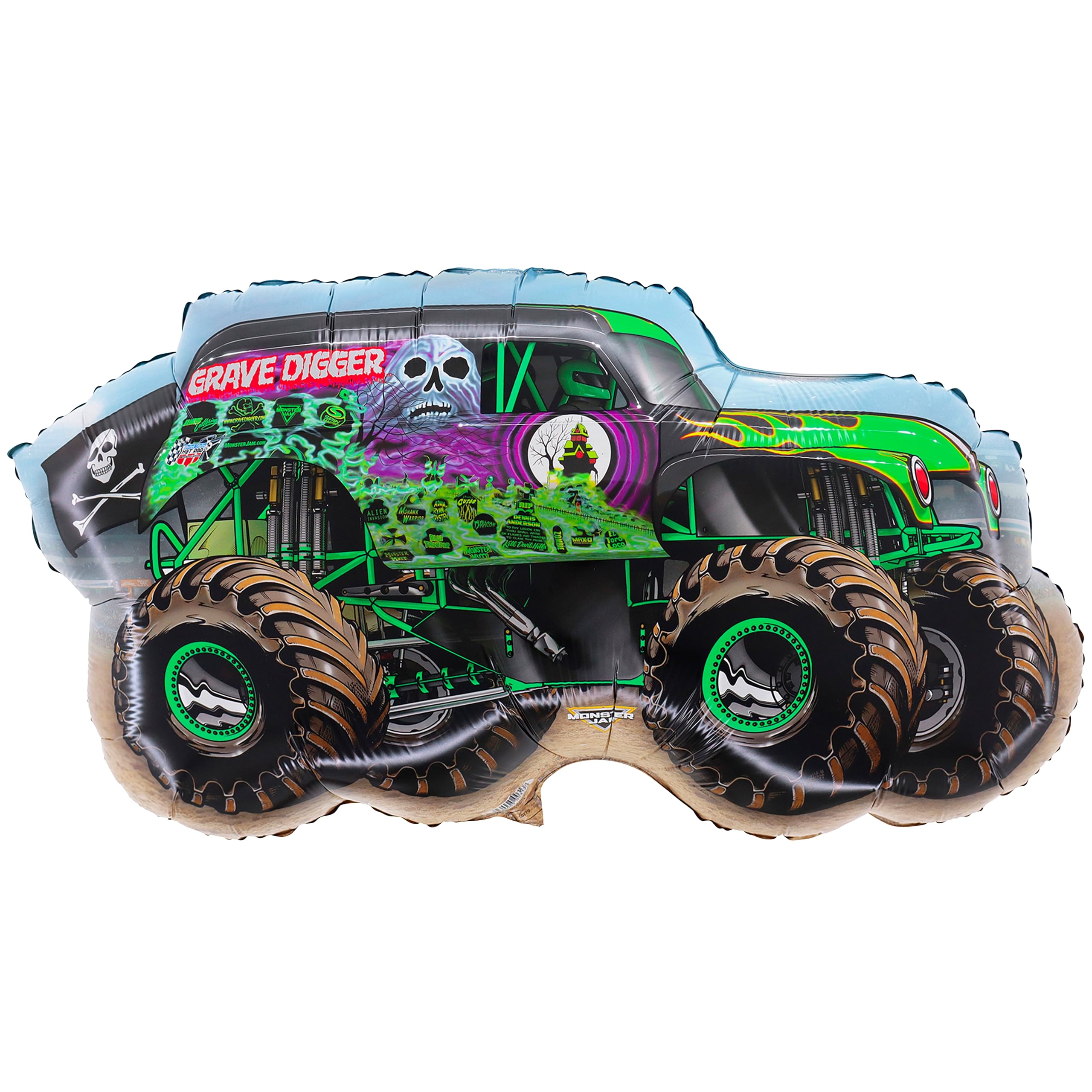 Toyland® 86cm (34") Monster Jam " Grave Digger " Foil Balloon - Monster Truck Shaped Character Balloon