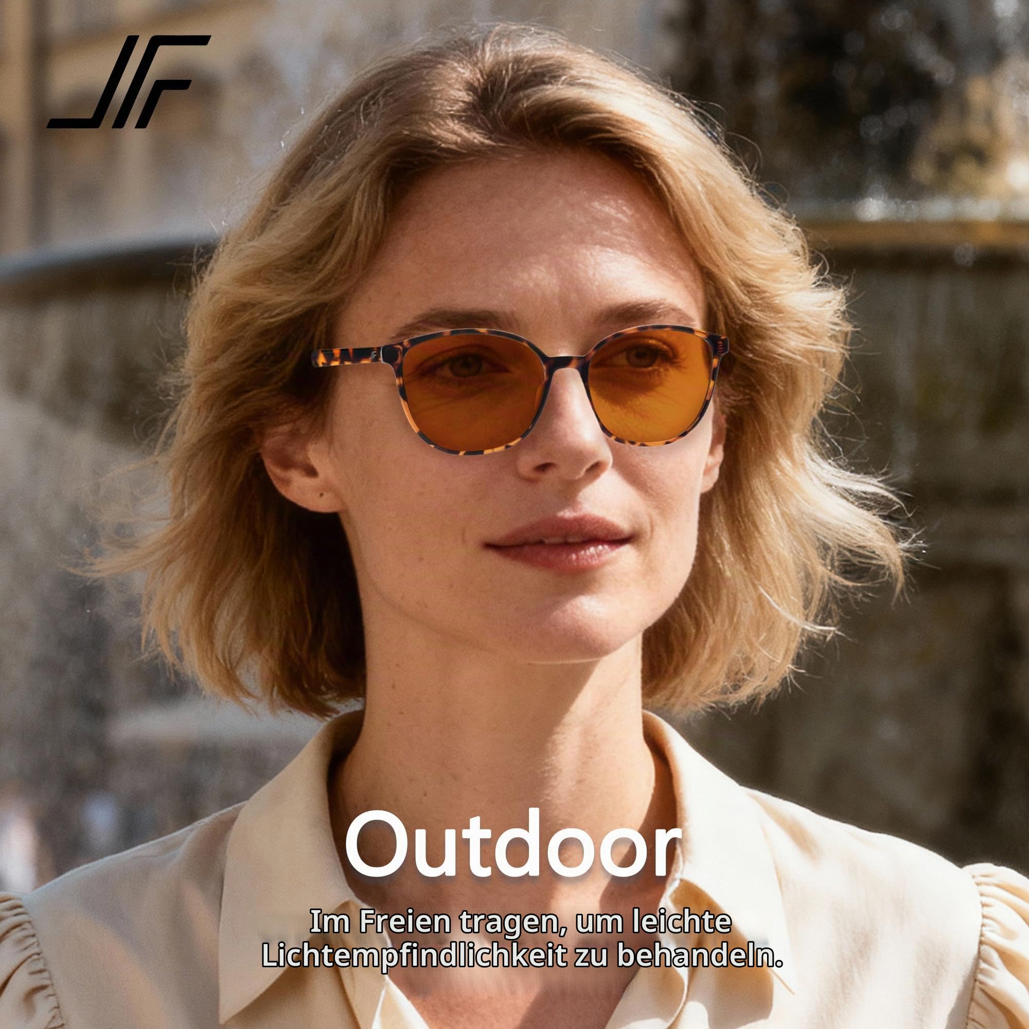 2er Pack Migränebrille, FL-41 Rosa (Innen) & Braun (Außen) | UV400-Schutz, Anti-UV-Blendung und Ermüdung des Bildschirms, leichter Rahmen, TV-Handy, Gaming, Arbeit, täglicher Gebrauch
