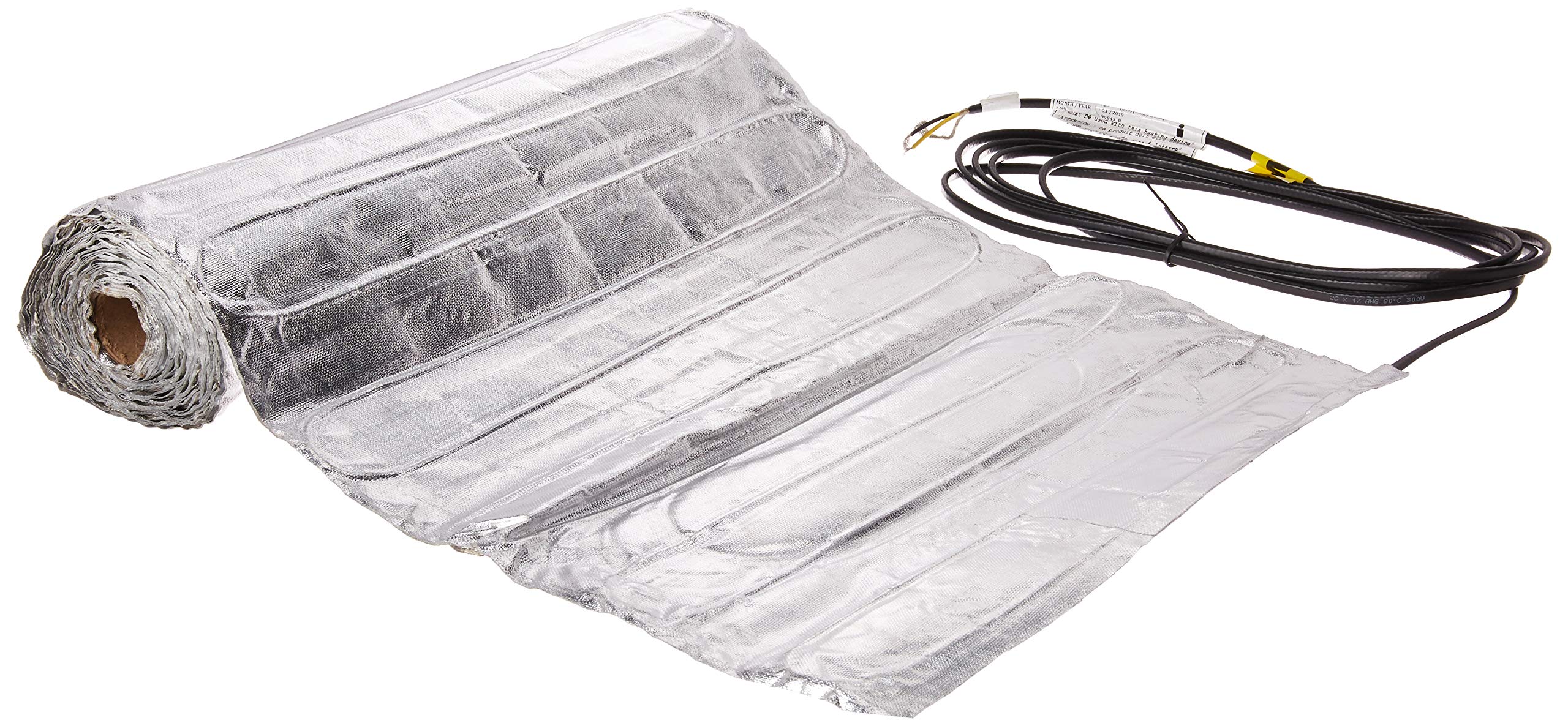 WarmlyYours Environ Electric Radiant Floor Heating, 60 sq.ft., 120 V – Ultra-Thin Heated Mat under Carpet, Laminate, Floating Wood Floors – Cut-and-Turn for Custom Fit