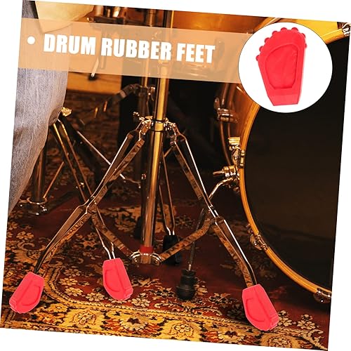 Miniatura 7 de Tambor Pies de goma 6 unids kit de tambor de práctica esteras de soporte de tambor estera de tambor protector de tambor taburete de pierna