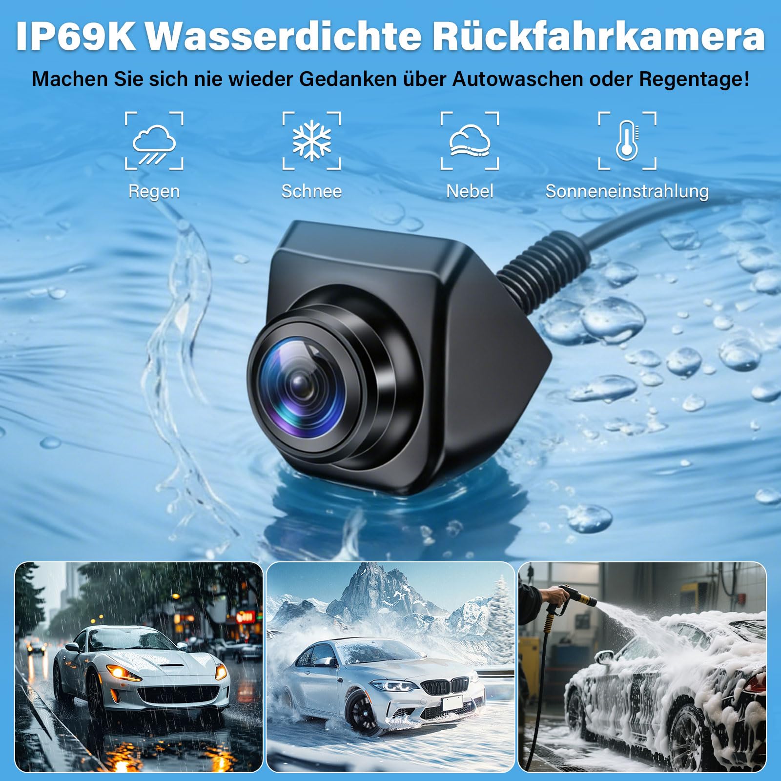 Vtopek 180° Weitwinkel Rückfahrkamera Auto AHD 1080P NTSC für RV Wohnmobil