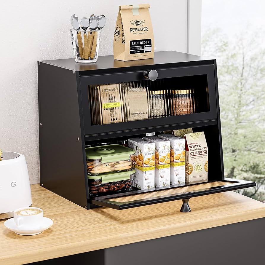 Amazon.com: JUATPNIY Bread Box for Kitchen Countertop,Extra