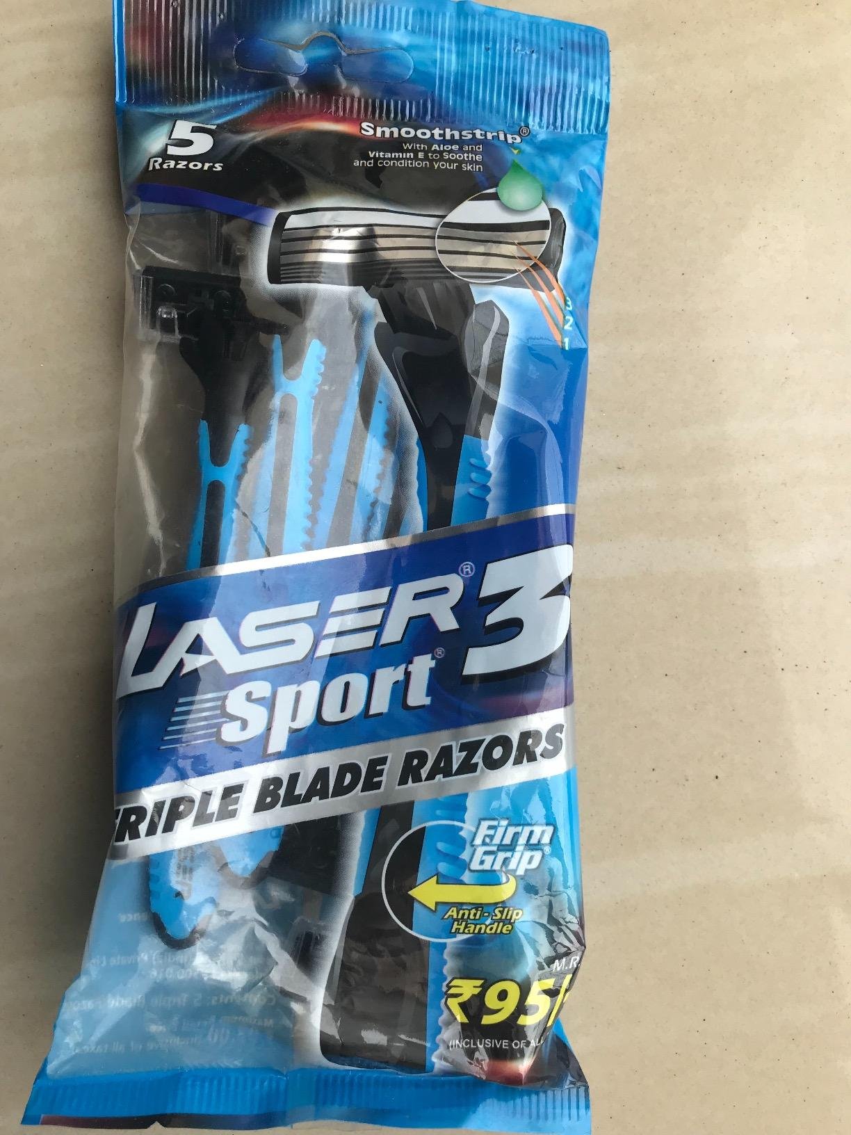 Laser Men Sport 3 Razor Set Of 3 (15 Razor, 15 Cartridges) : Amazon.in ...