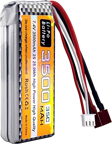 Miniatura 8 de sea jump 2 unids 7.4V 35C 3500mah T Plug XT60 Plug Li batería para WLTYOS 104001 104002 144010 144001 124018 124019 MJX 14301 14302 14210 14210