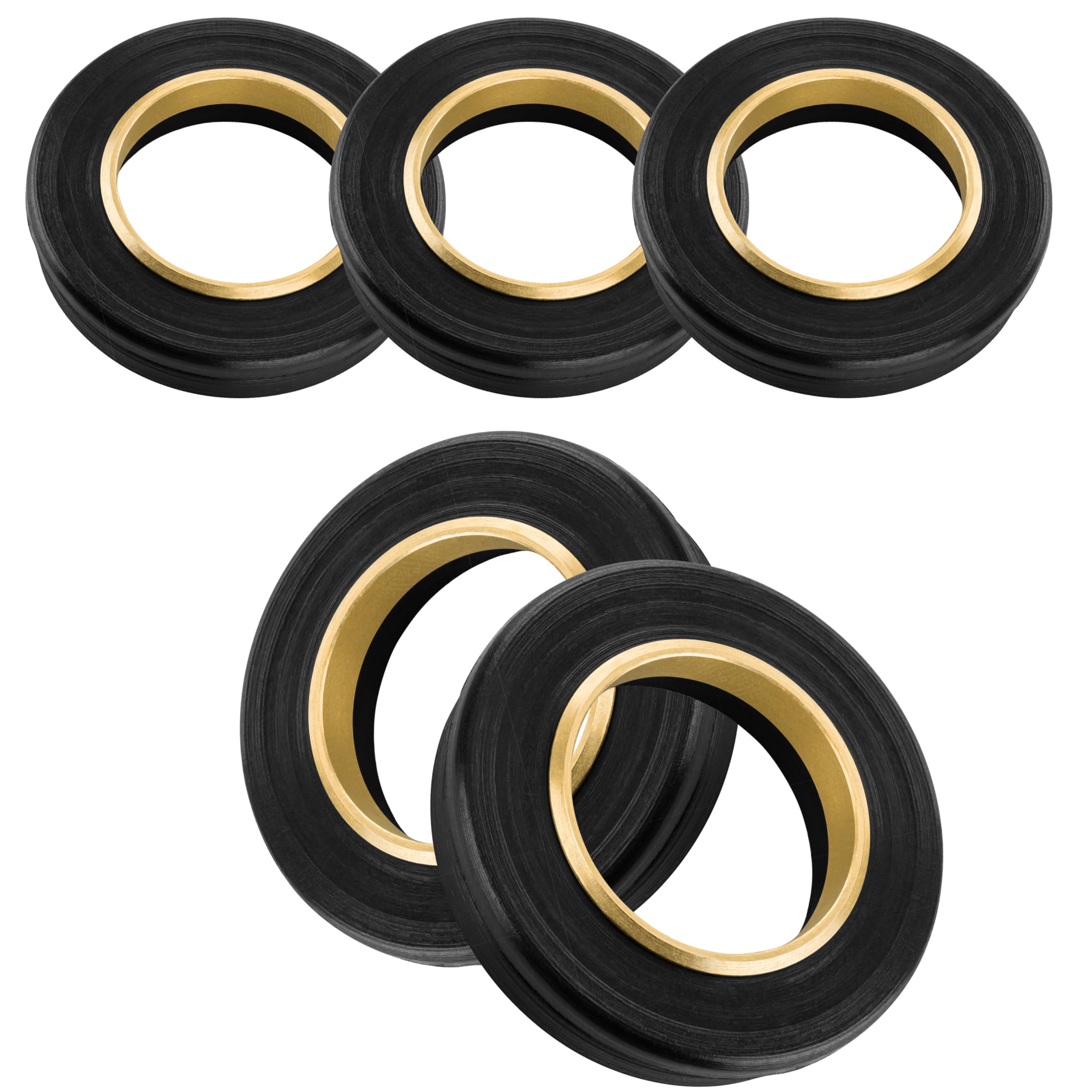 Poppstar 5x Ersatzdichtung ID 21,5mm, für Schnellkupplungen 1/2", 3/4",1", 1 1/4" mit Nachstellring ID 19,5 mm, aus Messing
