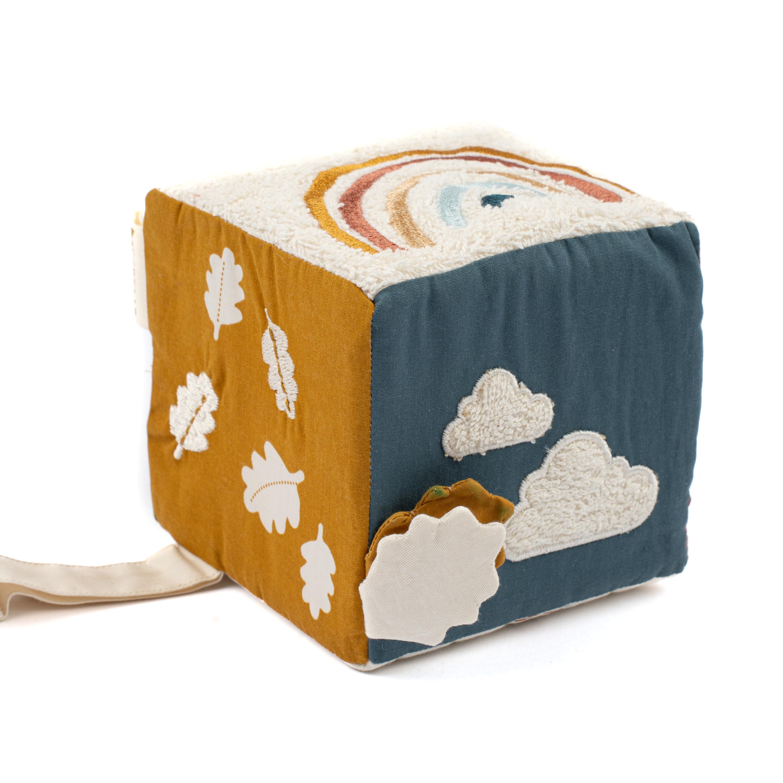 Fabelab Cubo da gioco per bambini, giocattolo multifunzione a partire dai 6 mesi, cubo per motoria, giocattolo per bambini, morbido cubo di attività per bambini