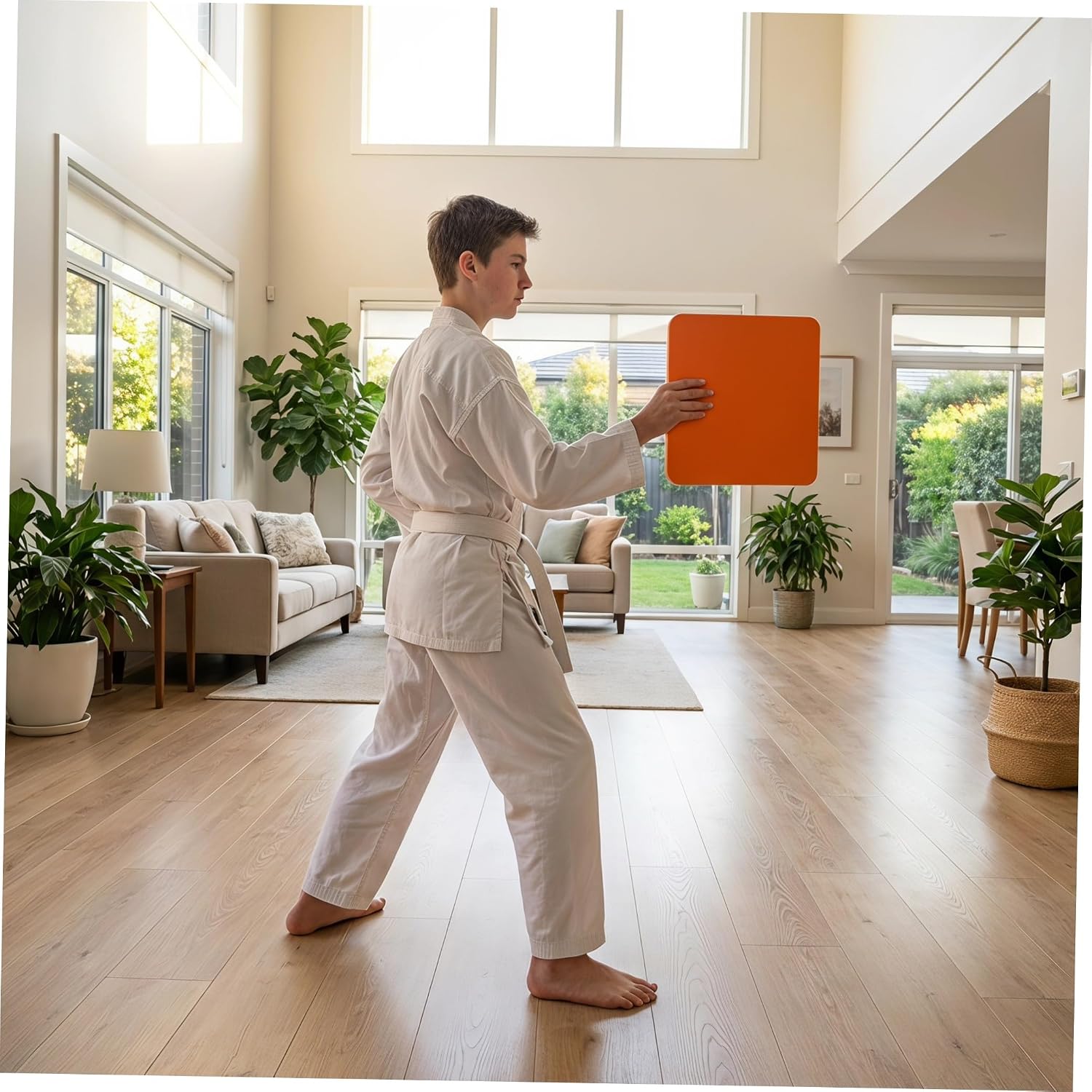 Taekwondo Rebreakable Breaking Board for Adults and Youth Students with Comfortable Grip and Consistent Breaking, Orange Eva Material Suitable for Formal Competitions and Schools