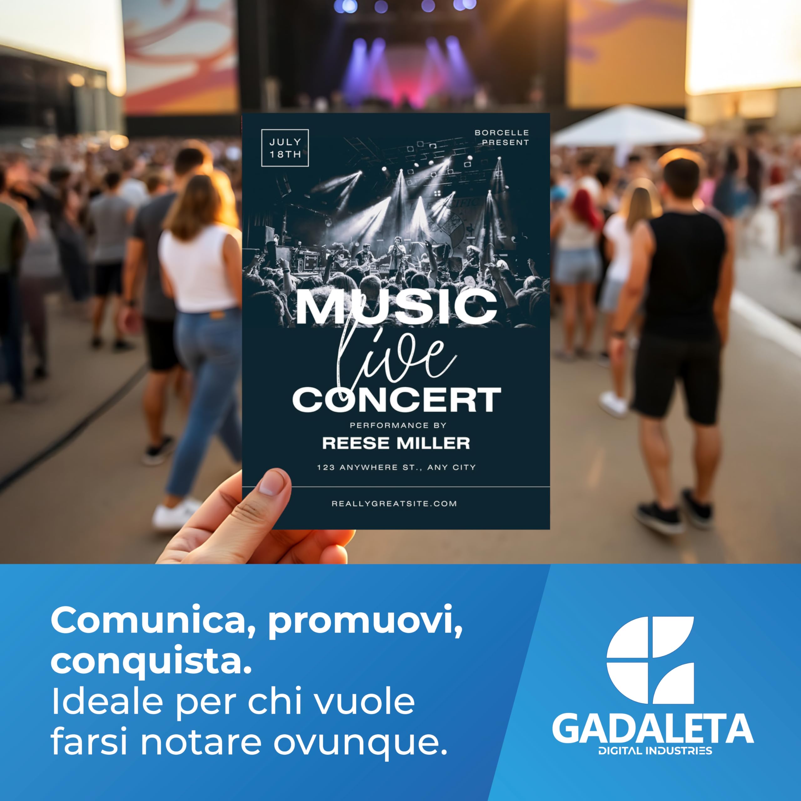 Gadaleta Digital Industries - Volantini Pubblicitari Personalizzati - Flyer Professionali in Carta Patinata 115g - Stampa Fronte/Retro - Ideali per Eventi e Promozioni - Formato A4 (210 x 297 mm)