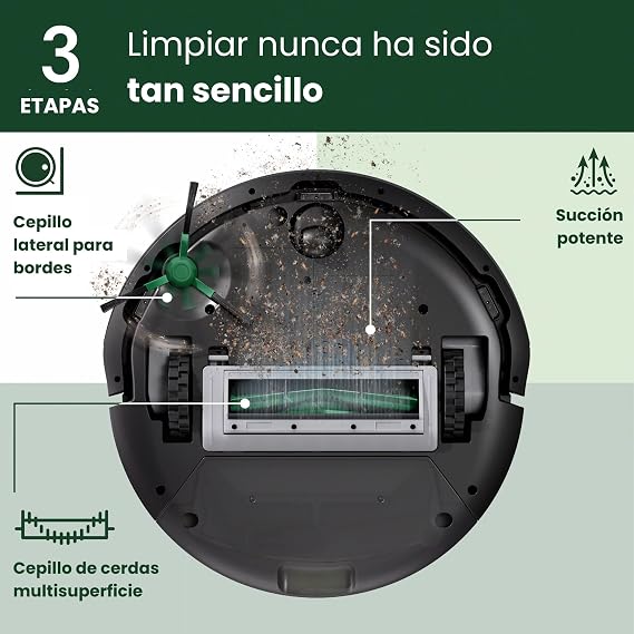 iRobot Roomba 104 Vac Robot Vacuum - Intense Power-Lifting Suction, Smart & Fast Home Mapping, Ideal for Pet Hair, LiDAR Navigation, Multi-Surface Cleaning, Cleans in Neat Rows, Self-Charging