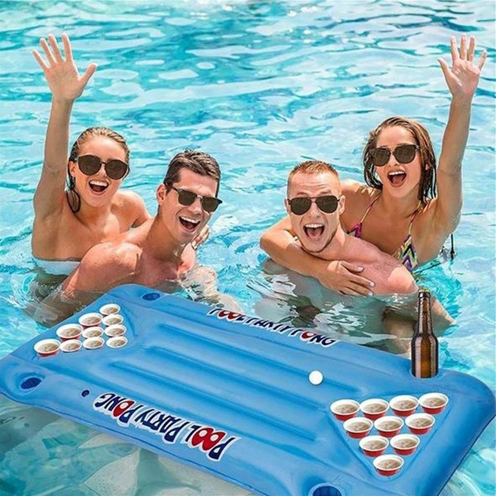 Juegos de en la Piscina Mesa Tipo Balsa Inflable Flotante