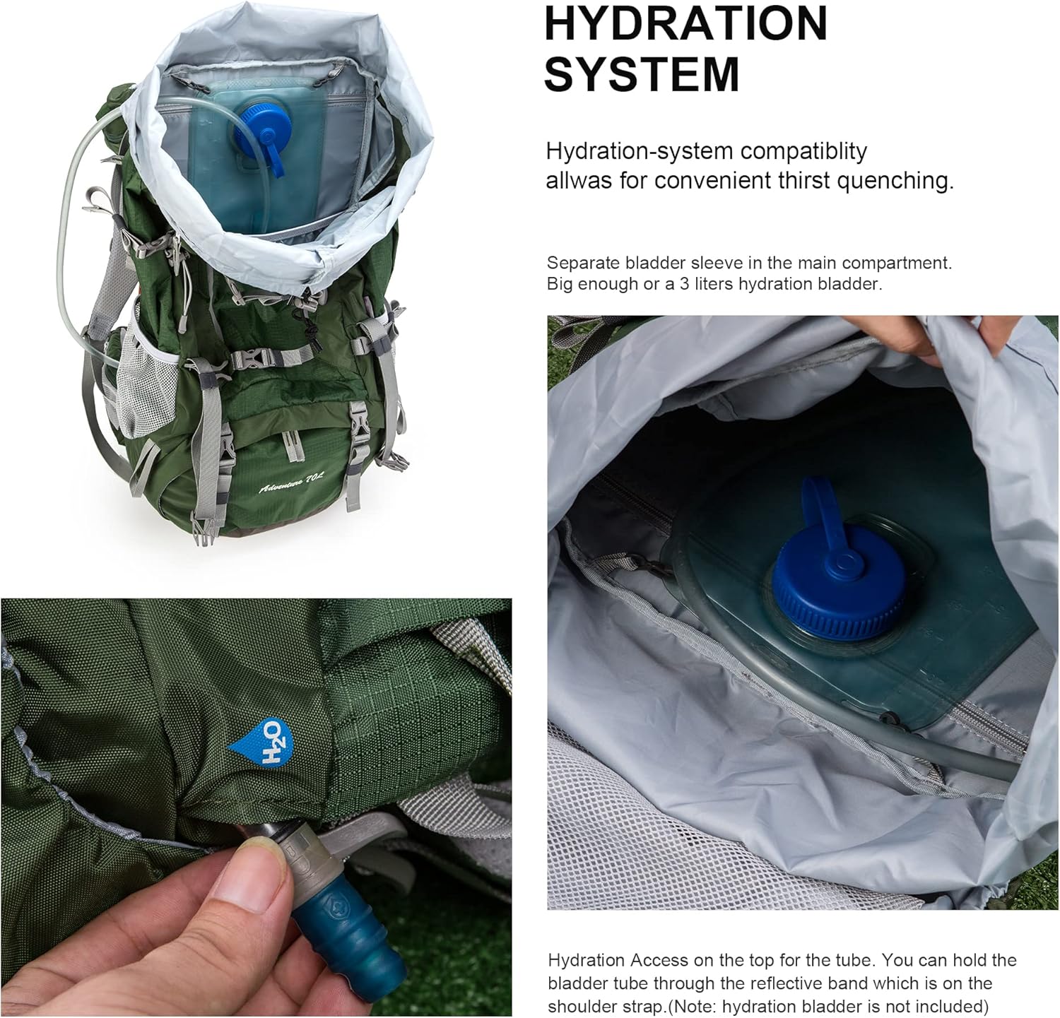 ایگرد قیمت و خرید MOUNTAINTOP 70L/75L Internal Frame Hiking Backpack for Men Women with Rain