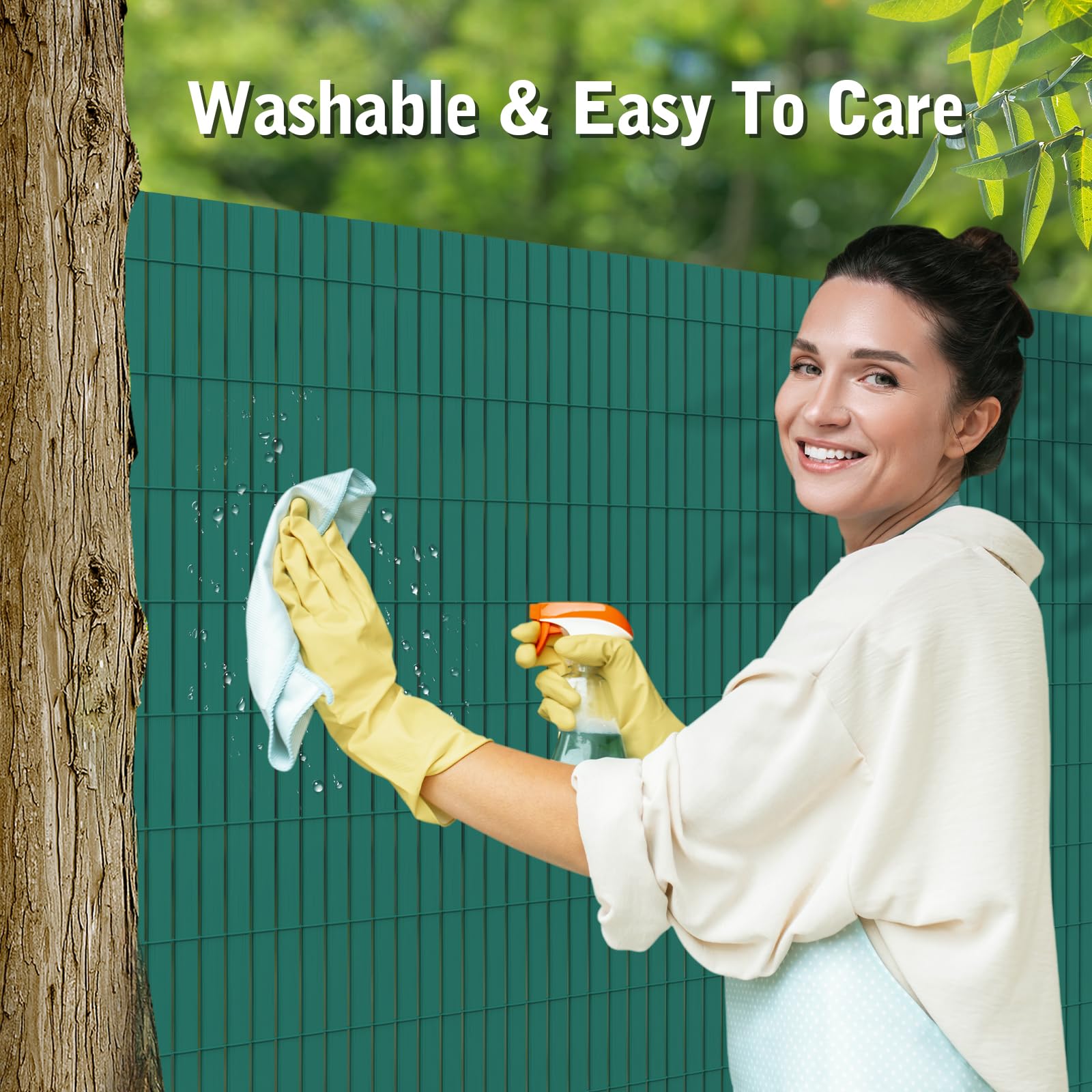 Canisse en PVC 160x300cm, Brise-Vue de Jardin-Balcon-Terrasse-Clôture, Écran de confidentialité, Pare-Brise Extérieure Waterproof et Résistance UV, Habillage de Balcon, Barrière Occultante, Verte