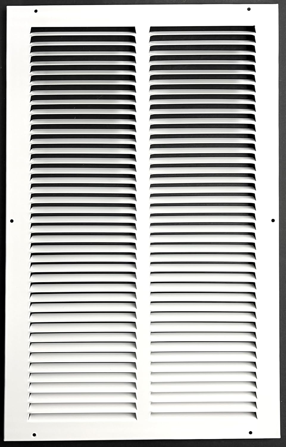 Fits 12x20 Duct Opening Stamped Steel Return Air Grille Vent Cover Grille for Sidewall and Ceiling in White Surface Dimensions: 13.75"W X 21.75"H (12" W x 20" H Duct Opening)