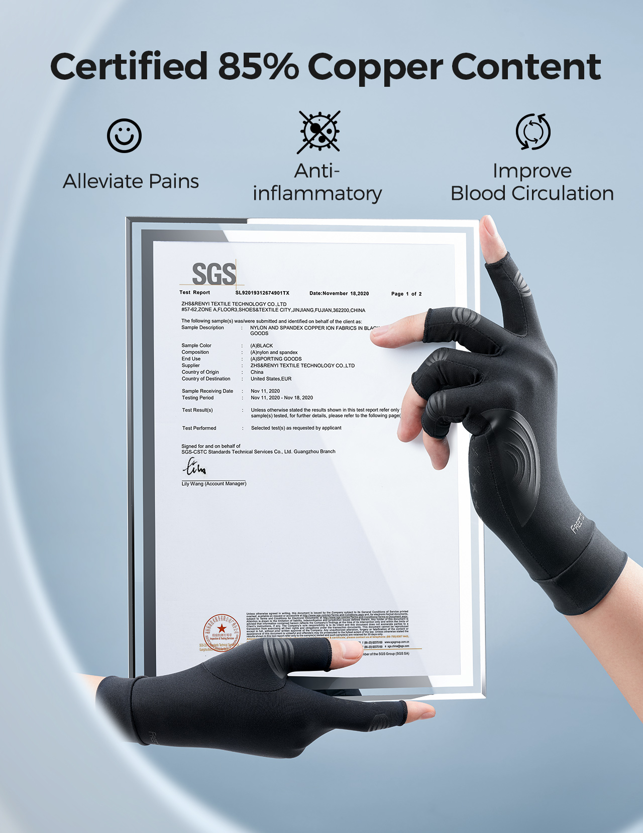 Extra Long Copper-Infused Arthritis Compression Gloves - Fingerless Arm Support For Carpal Tunnel, Tendonitis, Hand & Wrist Pain Relief, Medium