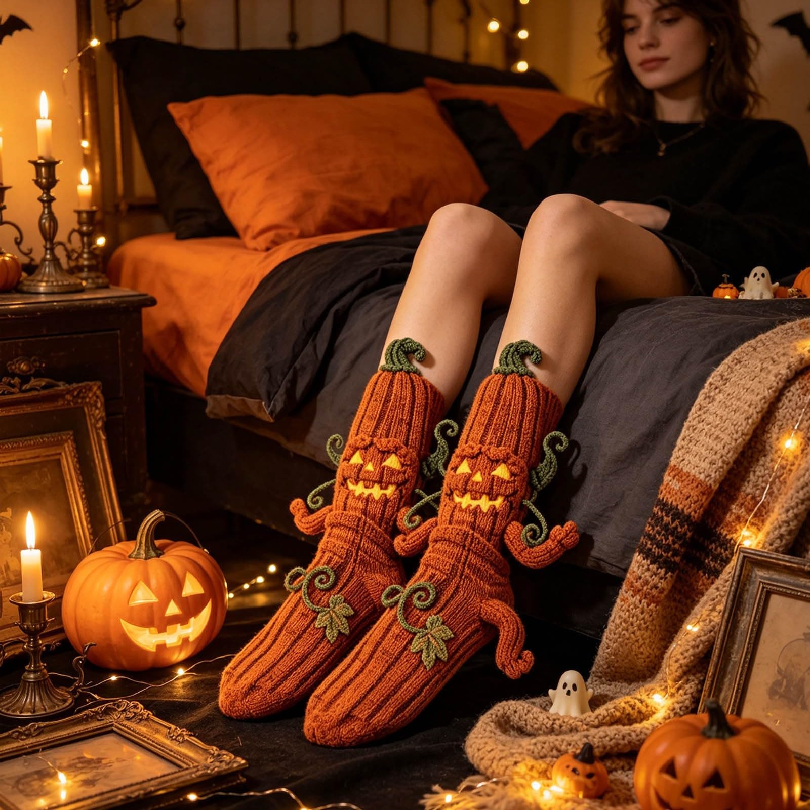 Générique Chaussettes Fantaisie Halloween Unisexes 3D Drôles Costume Soirée