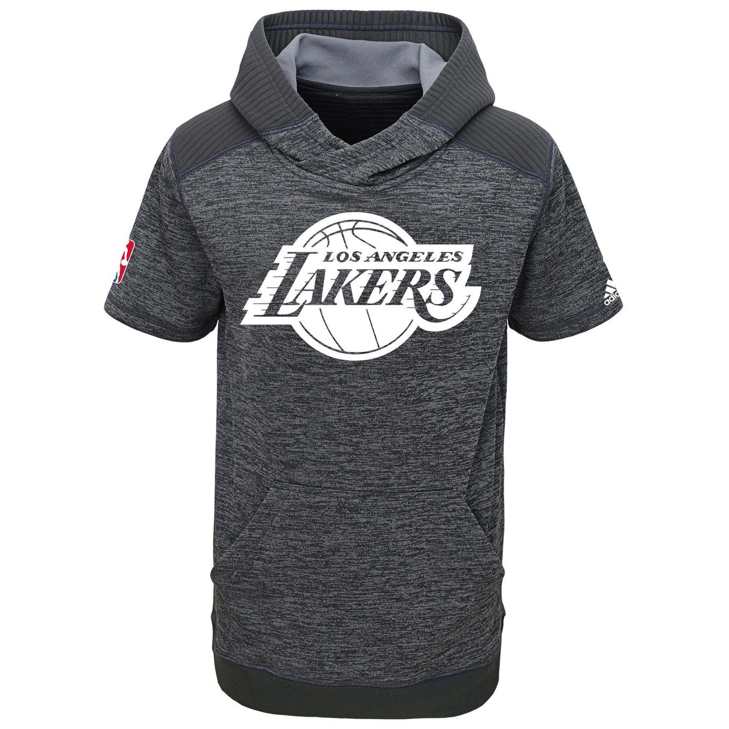 Los Angeles Lakers Gray Pregame Youth Pullover Short Sleeve Hoodie