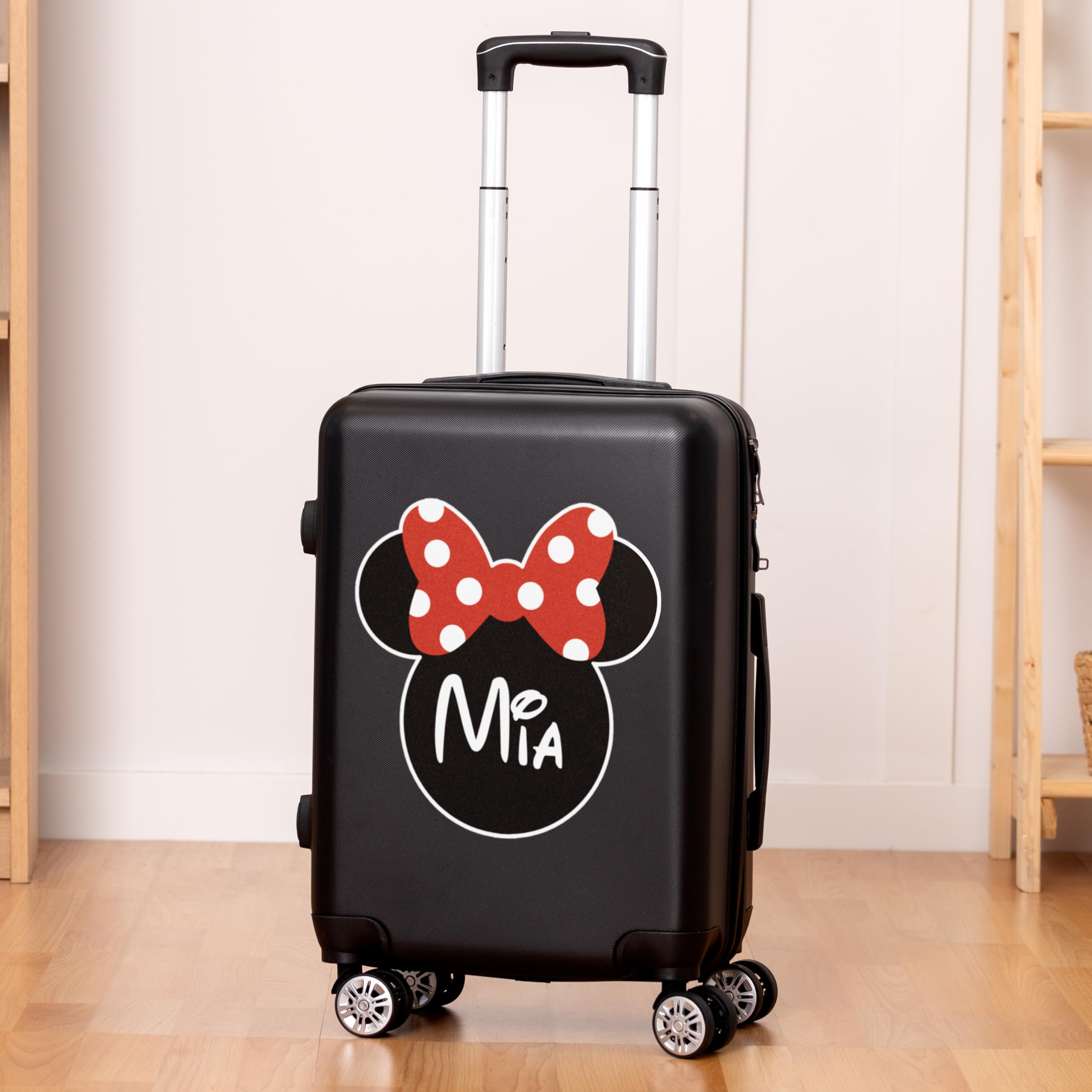 Maleta de Cabina Personalizada con Nombre | Equipaje de Mano 55 x 35 x 20 cm con 4 Ruedas Giratorias | Trolley Rígido ABS para Viajes, Vacaciones y Escapadas