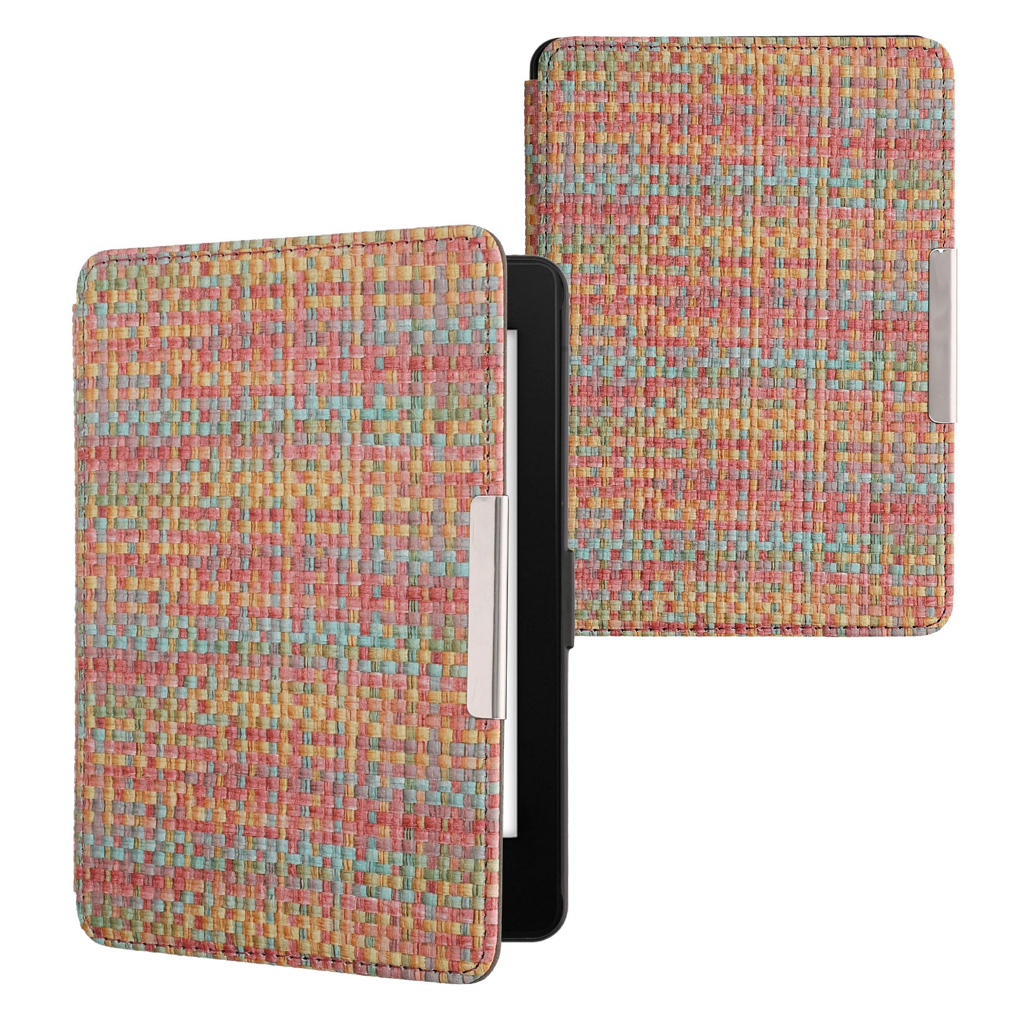 kwmobile Pokrowiec kompatybilny z Amazon Kindle Paperwhite Cover - etui na czytnik e-booków z PCW - kolorowy żółty / czerwony/zielony