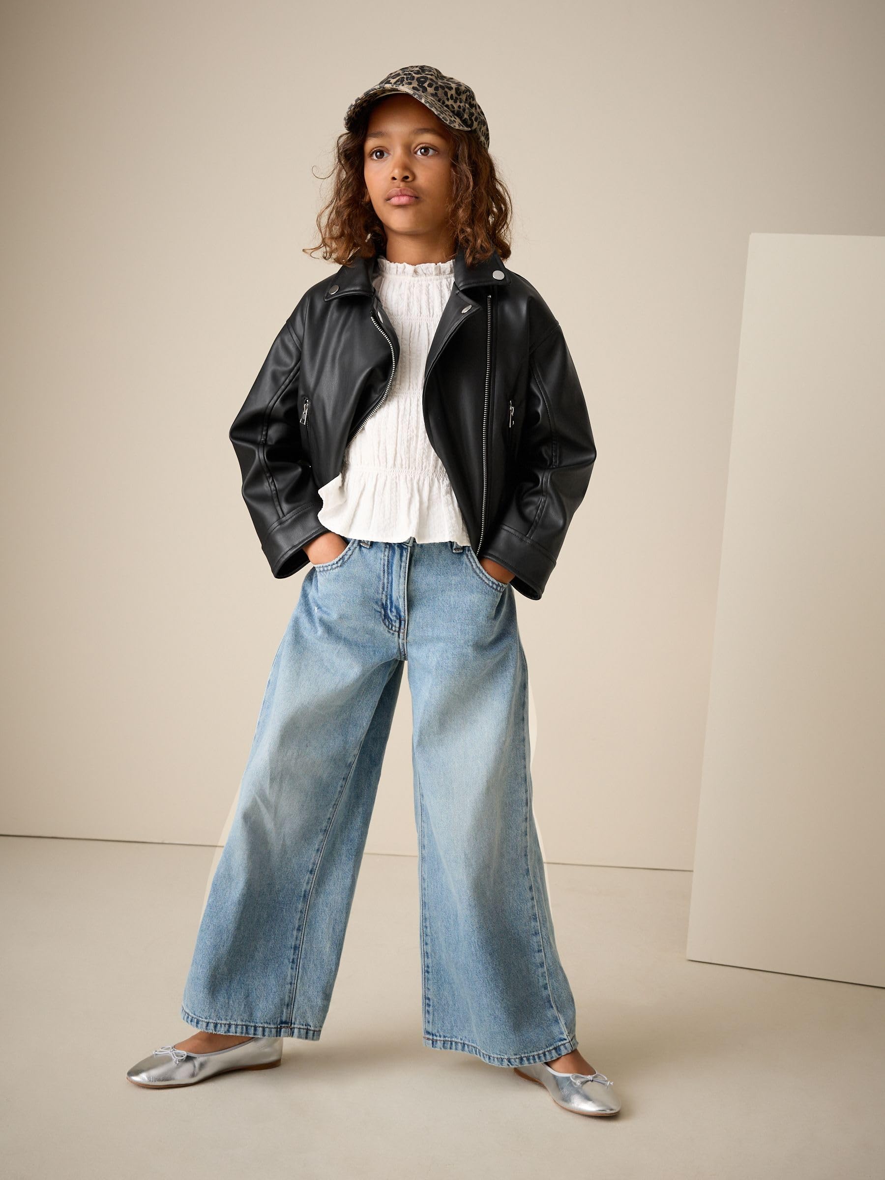 NEXT Niñas Chaqueta motera de poliuretano