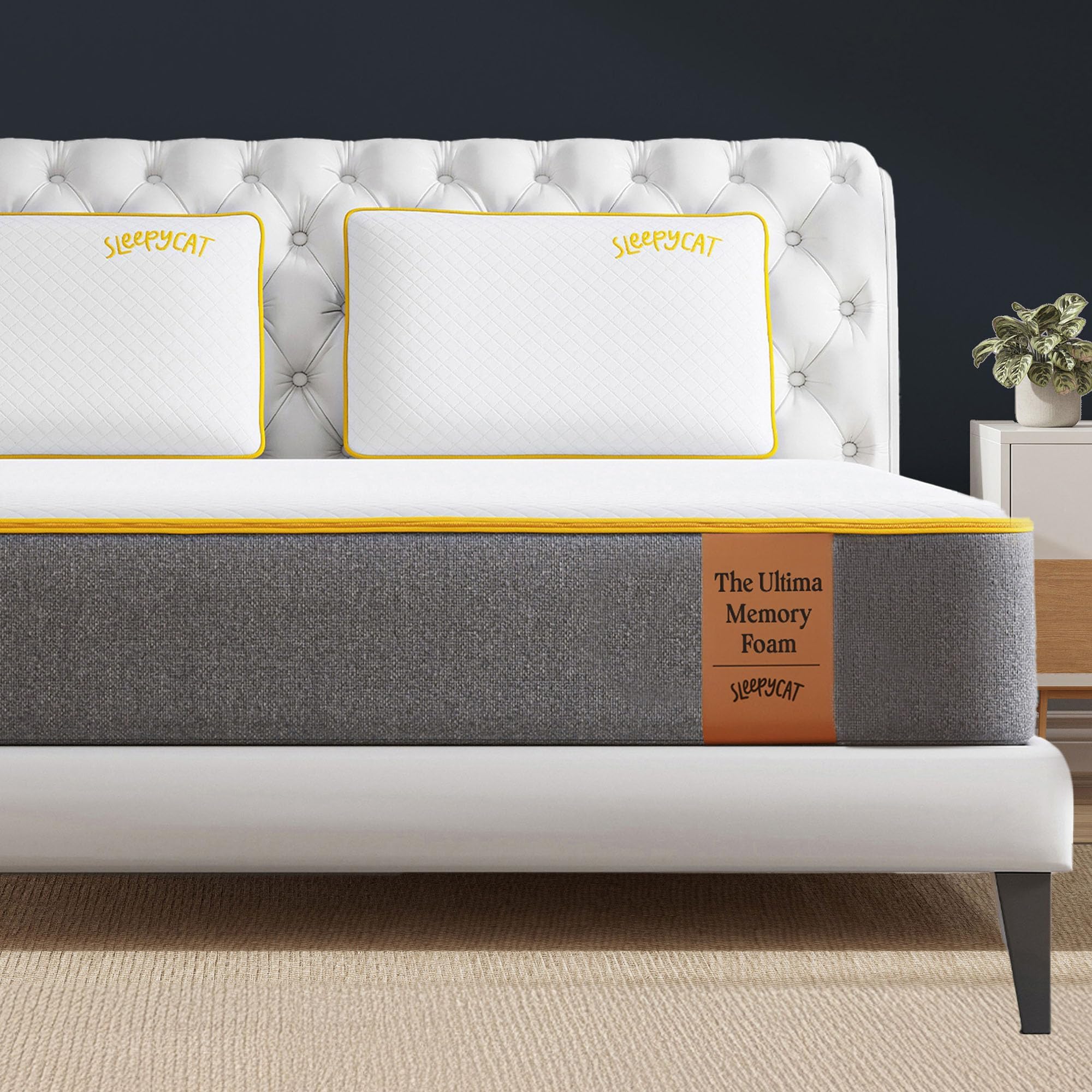 SleepyCat Ultima 4 Degree Cooler 3-Layered CoolTEC™ Medium Soft 8-inch Memory Foam Mattress Made with DeepTouch™ Pressure Technology (Queen Size, 78x60x8 inches)