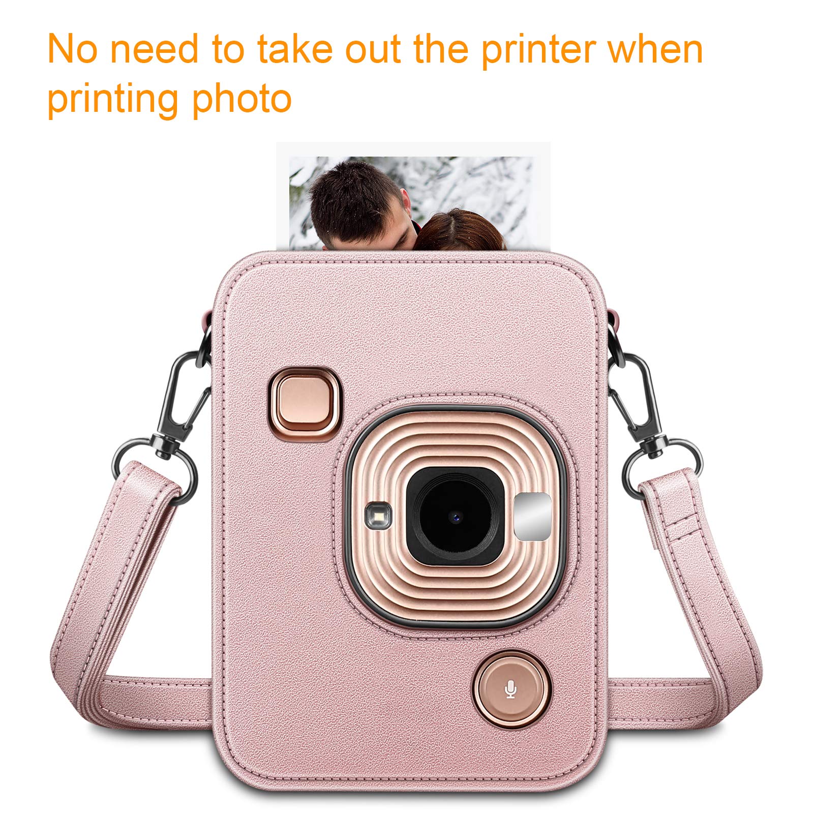 Fintie Housse Fujifilm Instax Mini 12 - Sac Caméra Similicuir Avec Bandoulière Amovible