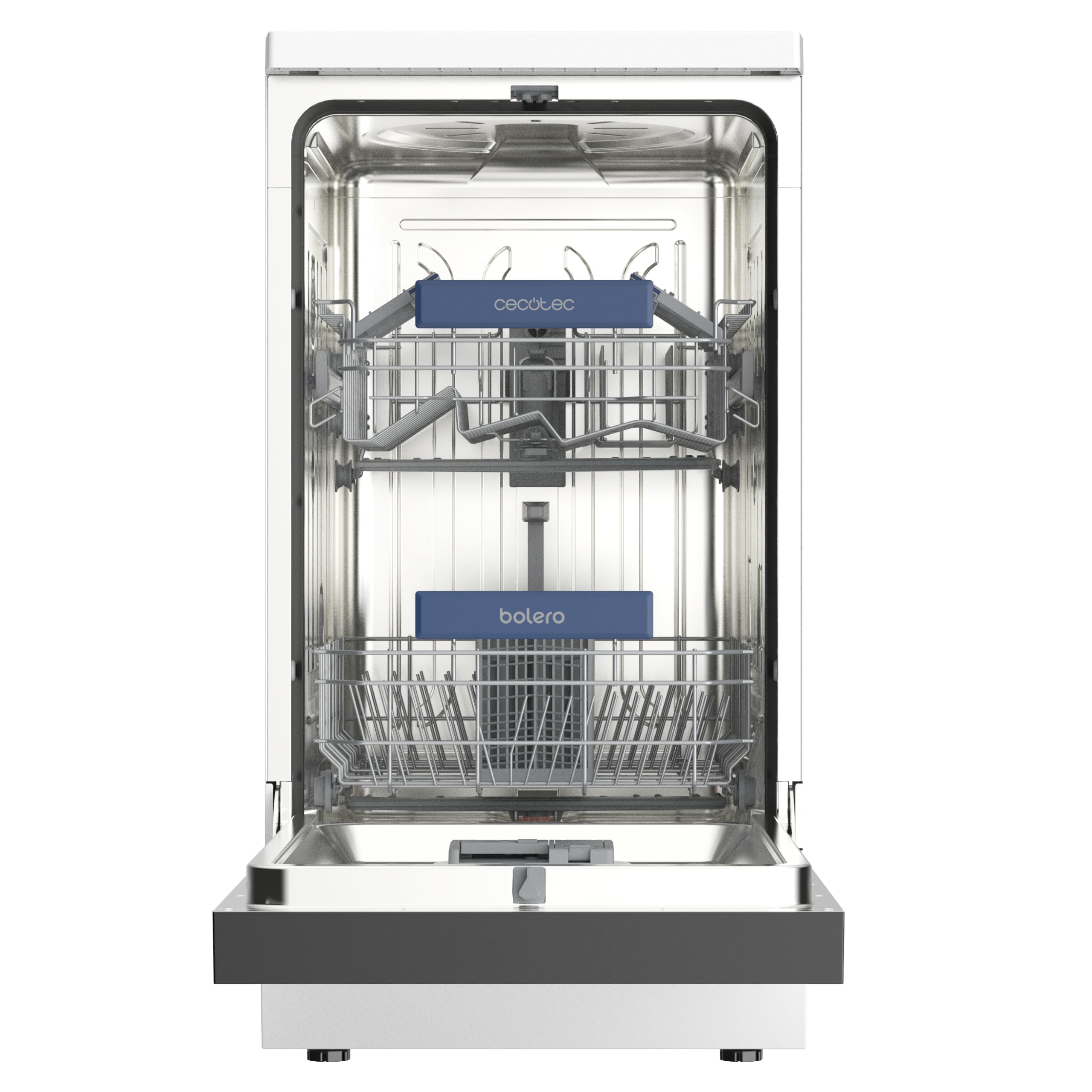 Cecotec Freistehender Geschirrspüler 45 cm Bolero Aguazero 4350, 9 Maßgedecke, 4 Programme, Energieeffizienzklasse D, Inverter Plus Duo Motor, Weiß