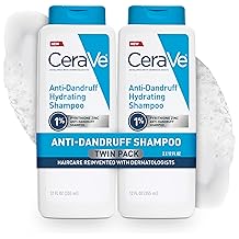 Shampoo anticaspa hidratante CeraVe, tratamento de caspa de zinco piritiona a 1% com ceramidas, niacinamida e &aacute;cido hialur&ocirc;nico, ajuda a eliminar flocos e proporciona al&iacute;vio do couro cabeludo com coceira, sem sulfato, 12 on&ccedil;as