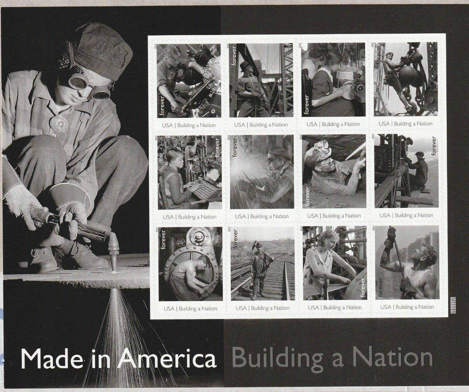 United States Postal Service US Stamp - 2013 Building a Nation-Woman Welder-12 Forever SS #4801