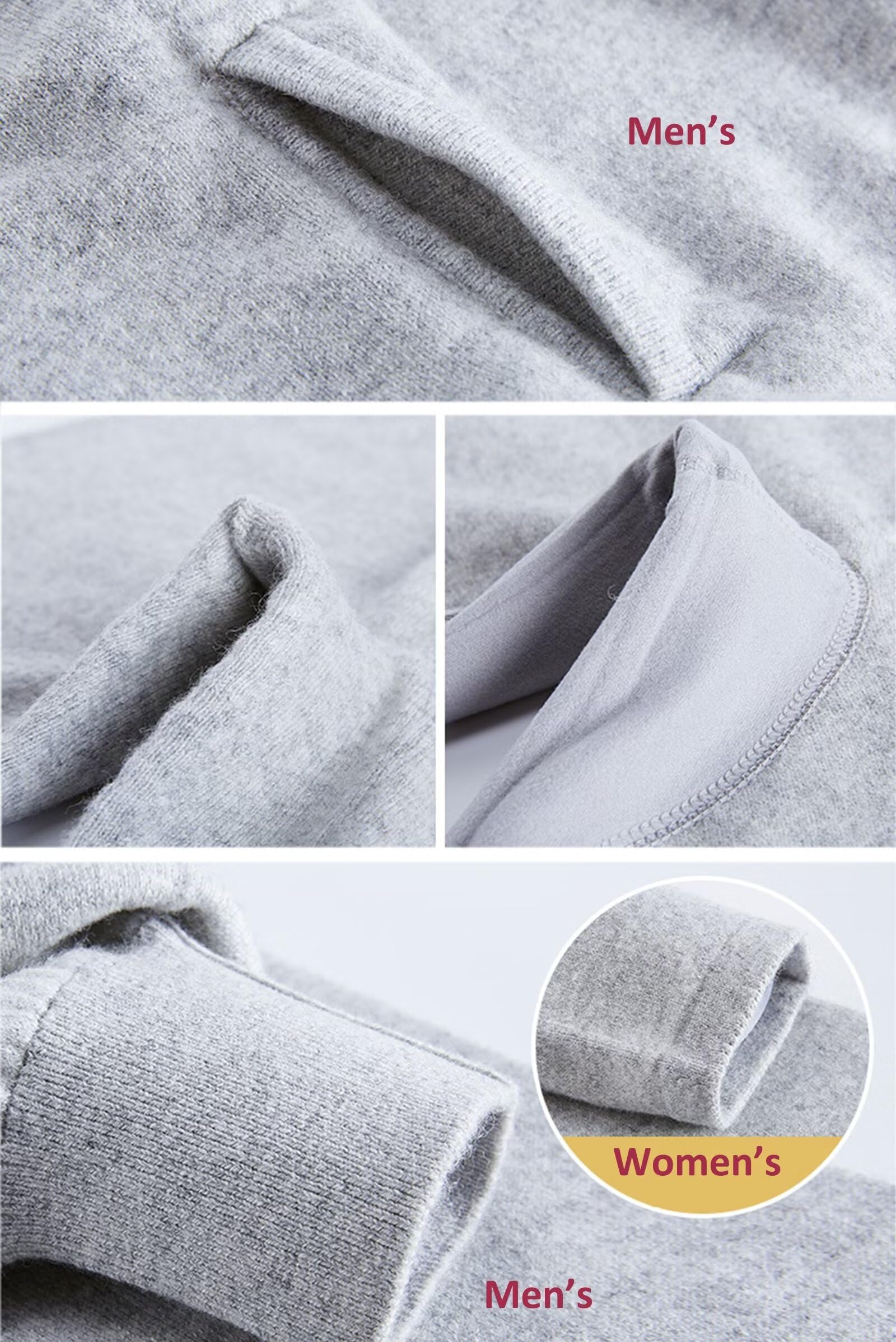 Pantalones Térmicos Hombre Mujer, Mallas Térmicas Hombre 97.1% Cachemir, Capa Base, Pantalones Térmicos Invierno