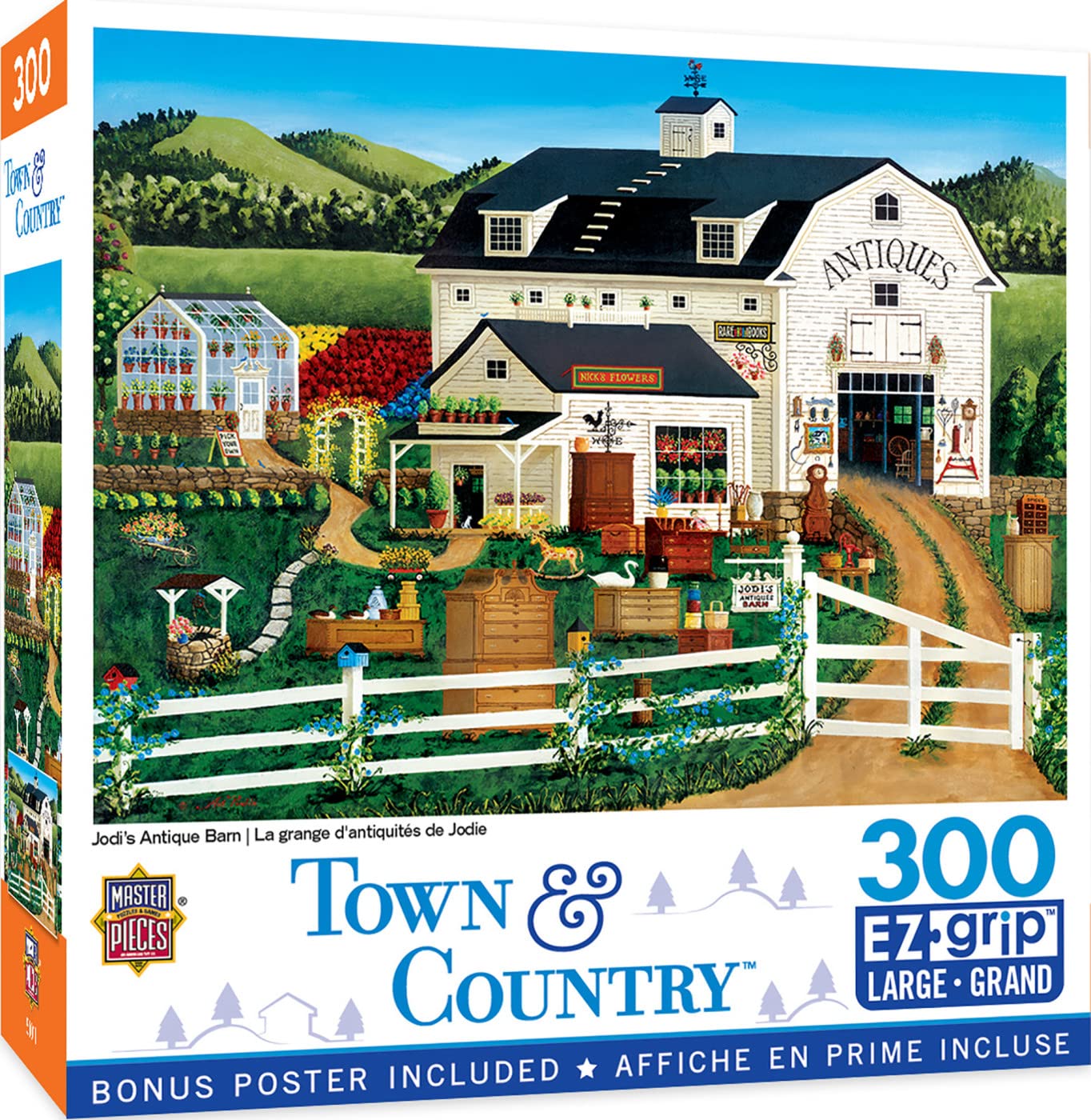 MasterPieces 300 Piece EZ Grip Jigsaw Puzzle - Jodi’s Antique Barn - 18"x24"