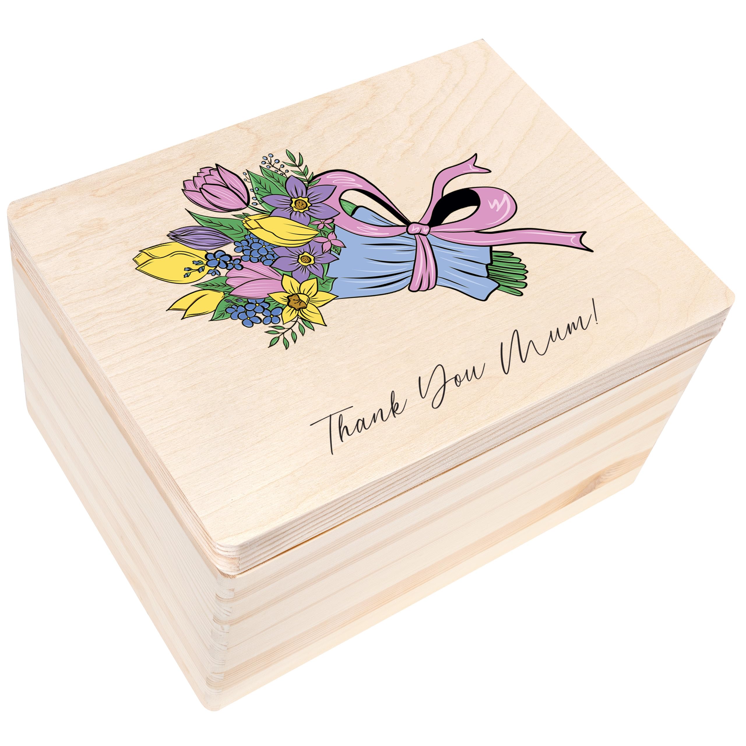 Creative Deco Namenstag Erinnerungsbox Holzkiste Personalisiert 40x30x24 cm