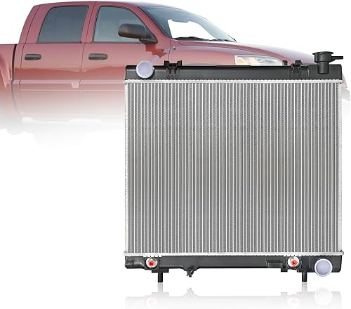 LZWELL Radiador de aluminio Core - Conjunto completo de radiador compatible con Dakota 05-12 06-09 Raider 2011 Dakota GAS Reemplazo # 2847