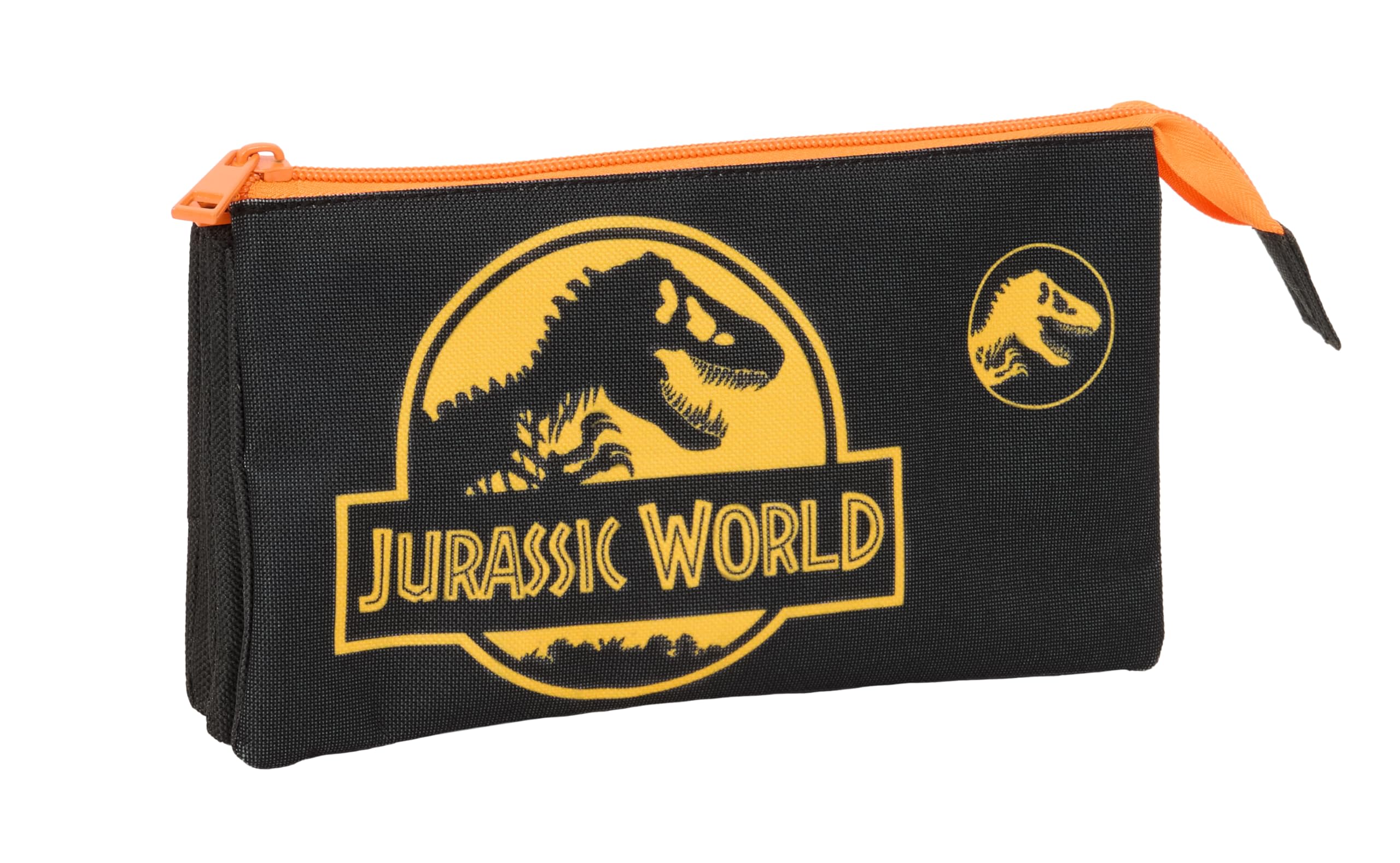 JURASSIC WORLD – Triple Pencil Case, Children's Pencil Case, Ideal for School Age Children, Comfortable and Versatile, Quality and Resistance, 22 x 3 x 12 cm