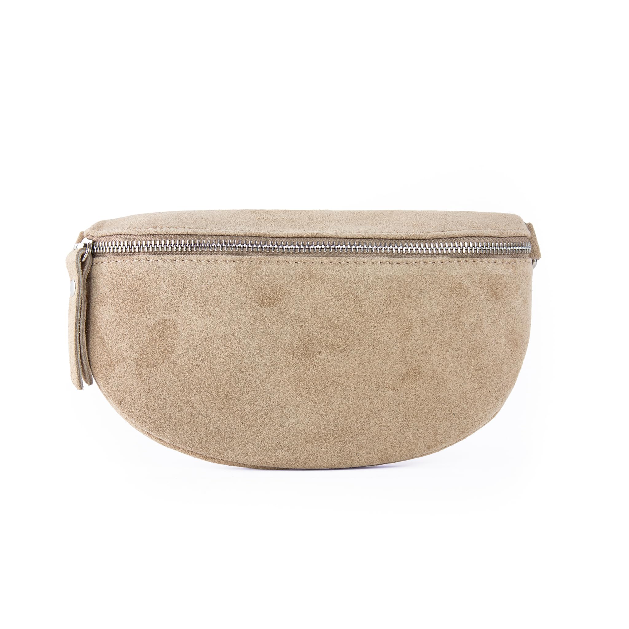 Bauchtasche aus Veloursleder, Wildleder Bauchtasche, Festival Tasche, Cross Body Tasche, Gürteltasche, Geschenk (Beige, S)