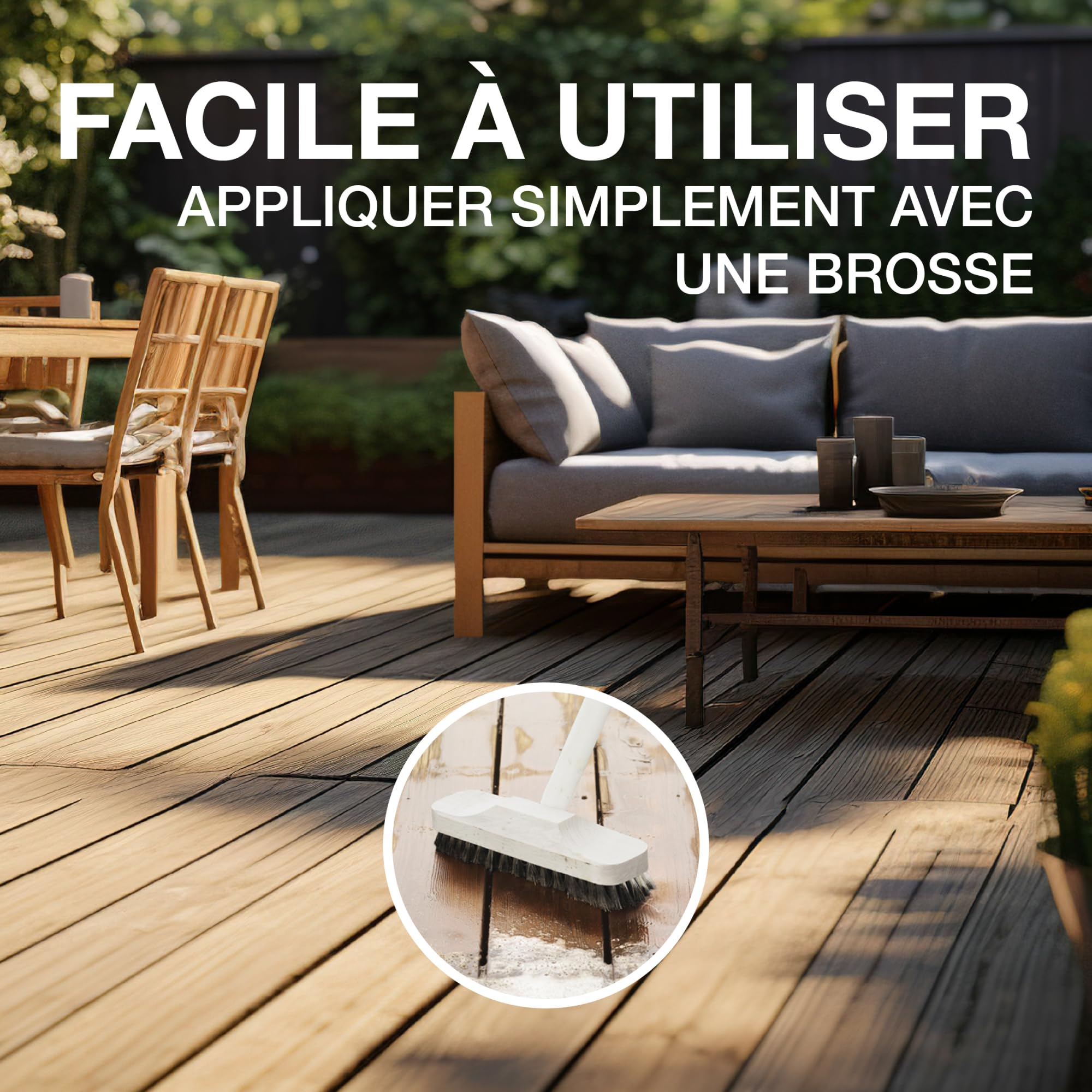 Savon à l’huile de lin Bona pour terrasses en bois