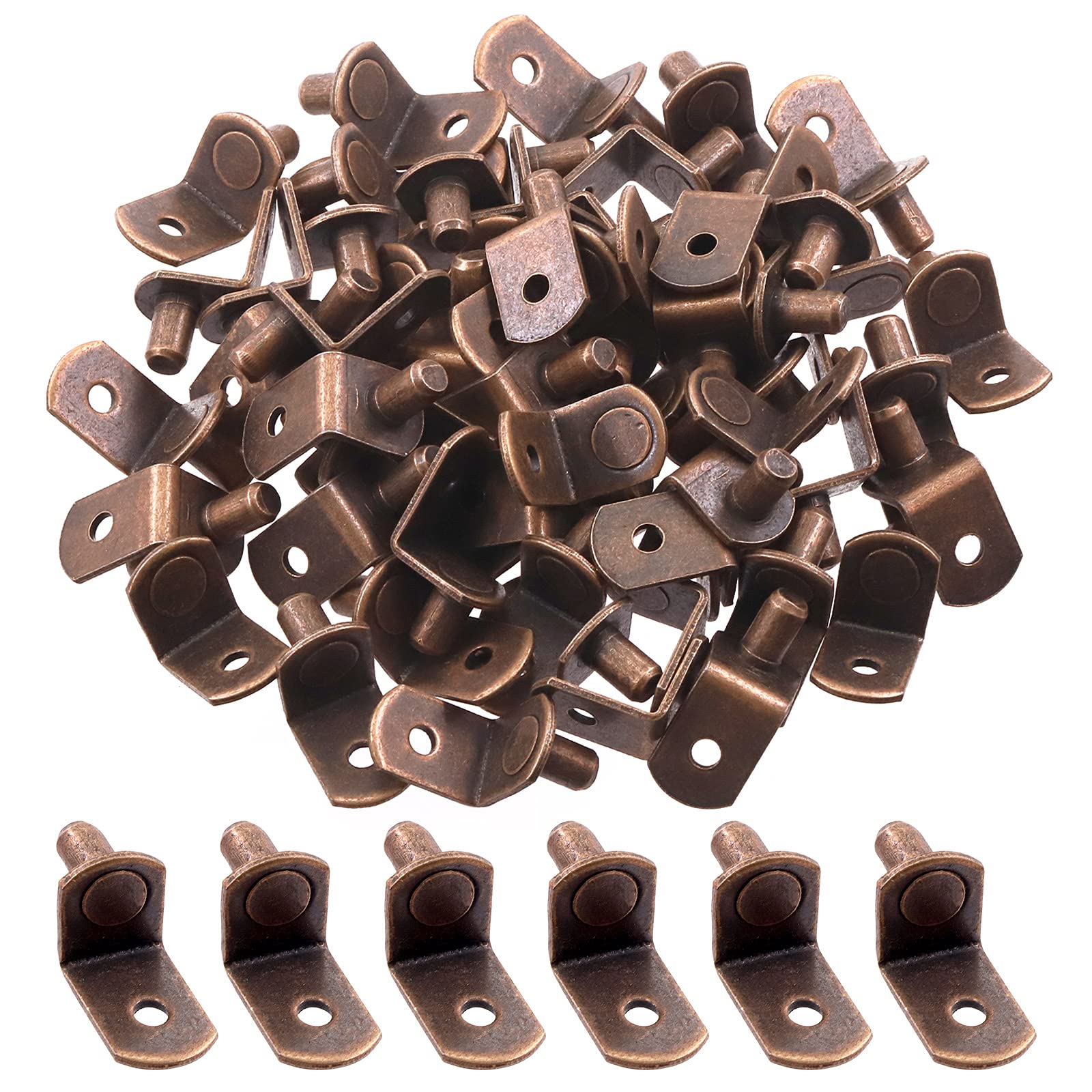 L-Shelf Support Pegs - 60 Pack Black Steel -9