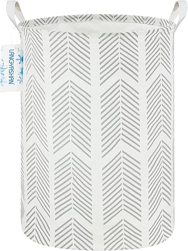 Miniatura 28 de LANGYASHAN Contenedor de almacenamiento, cesta organizadora plegable de tela de lona para ropa sucia, contenedores de juguetes, cestas de regalo, Un