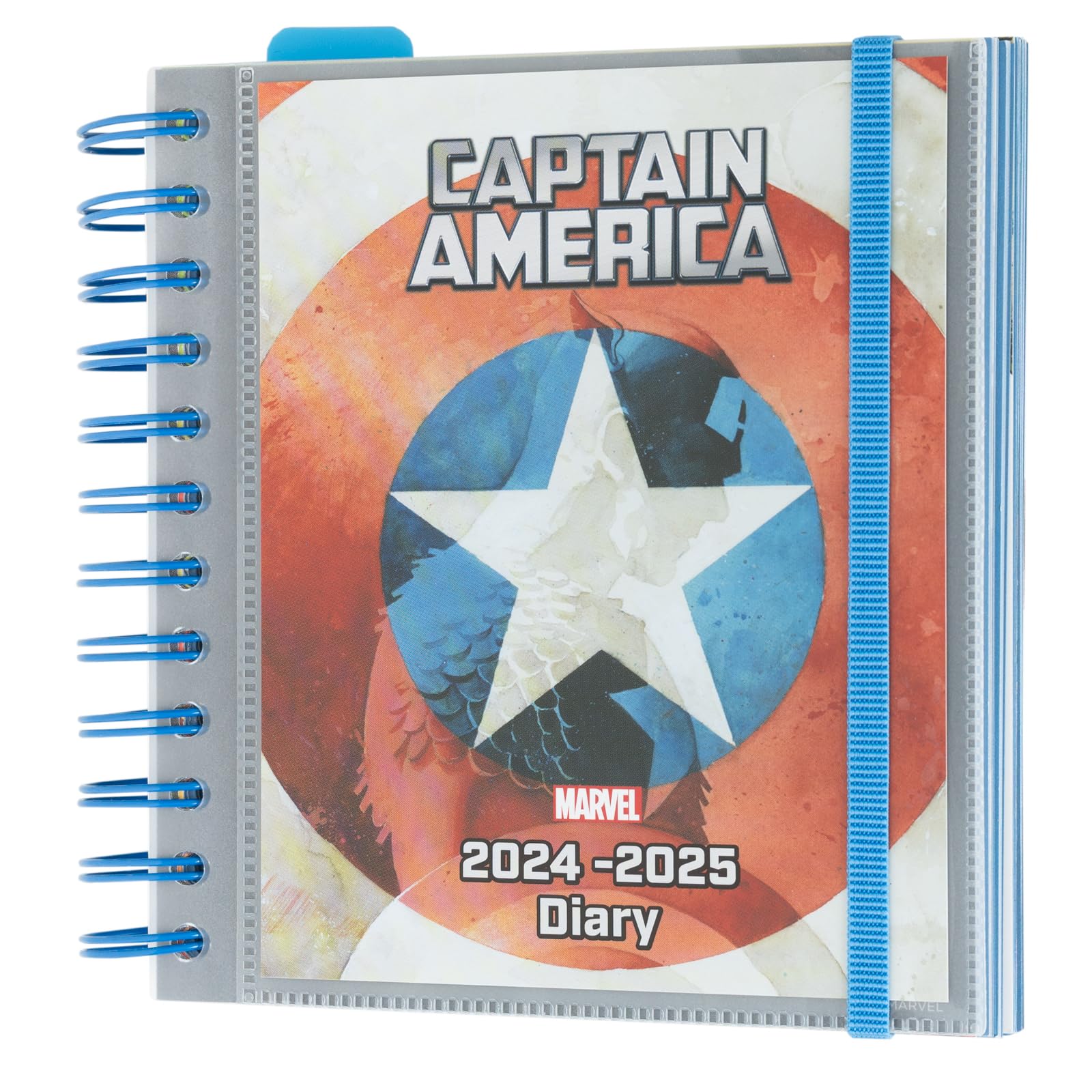 Grupo Erik Agenda escolar 2024 2025 día por página Marvel Capitán América - Agenda 2024 2025 dia por página ilustraciones - Agenda escolar 2024-2025 niño | Vuelta al cole Material escolar y papeleria