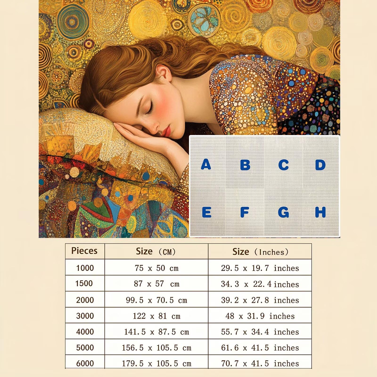 Bellezza astratto Puzzle 1500 Pezzi per Adulti, Puzzle in Legno - Collezione Classica con Poster Incluso - Sfida di Concentrazione e Passatempo Antistress, Gioco per Famiglia, 87 x 57 cm f0-742