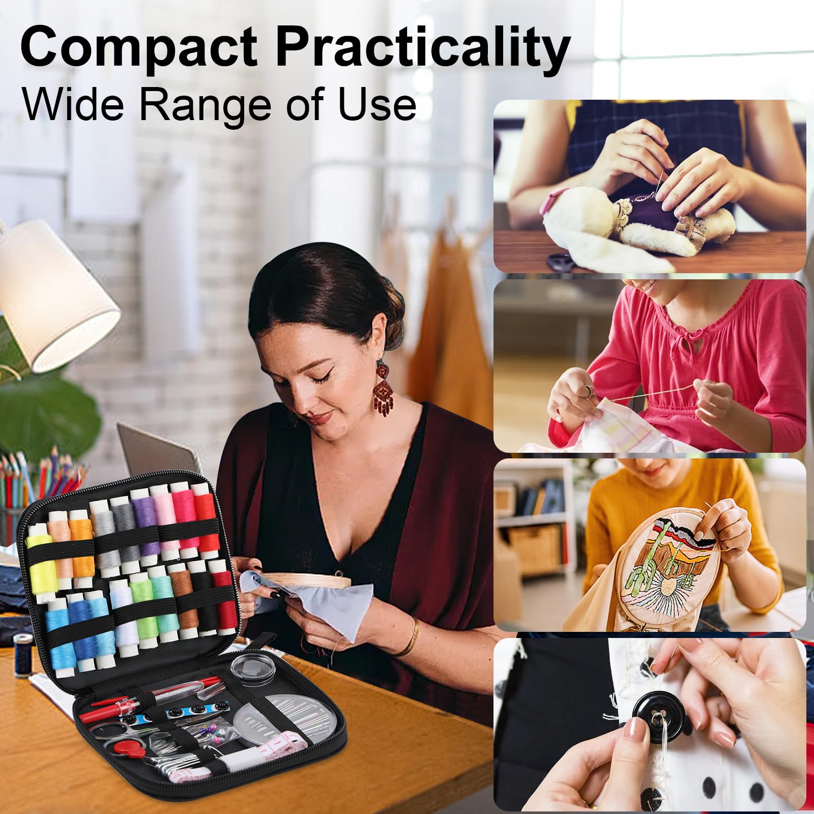 Kit Da Cucito Da Viaggio,Strumenti Riparazione Forniture