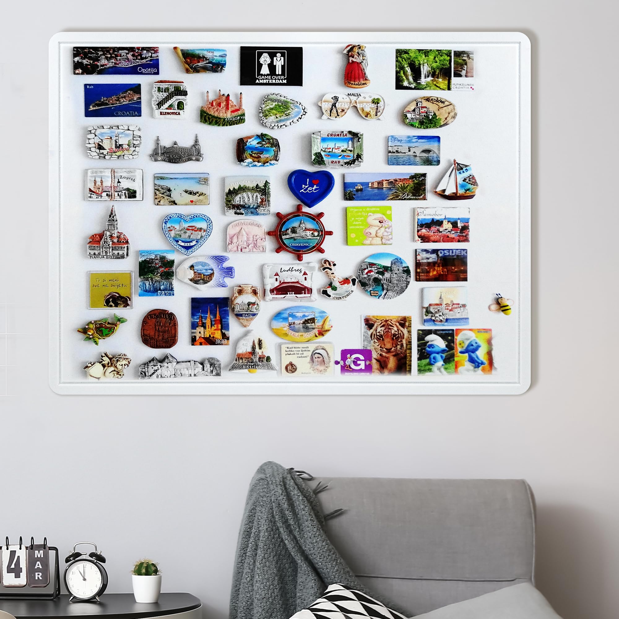 Grand Tableau D'affichage Pliable En Feutre Pour Mur - 122 X 91 Cm - Avec Ruban Adhésif - Comprend 20 Punaises - Bleu Foncé